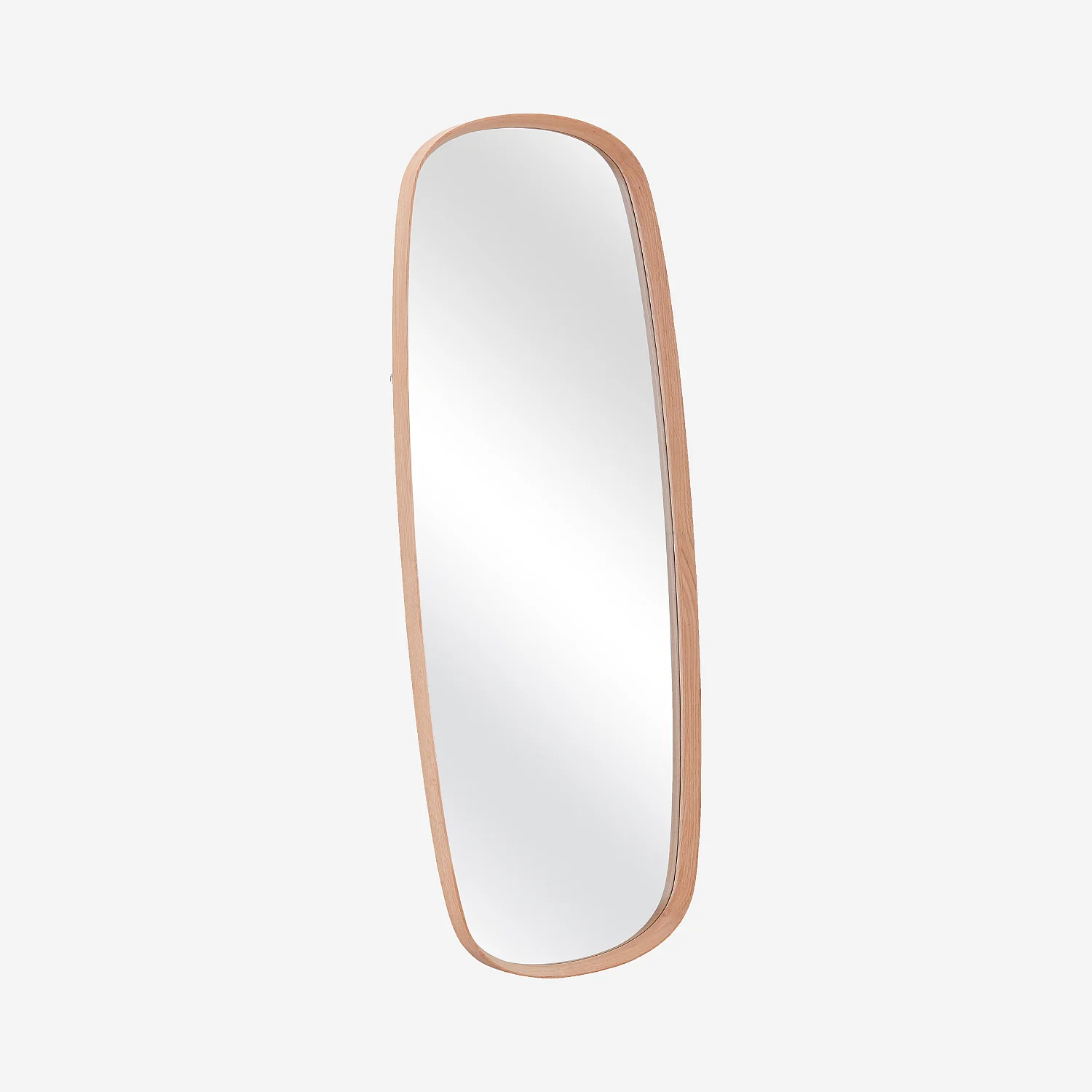 Miroir ovale en chêne - 70 x 180 cm - Naturel - 3