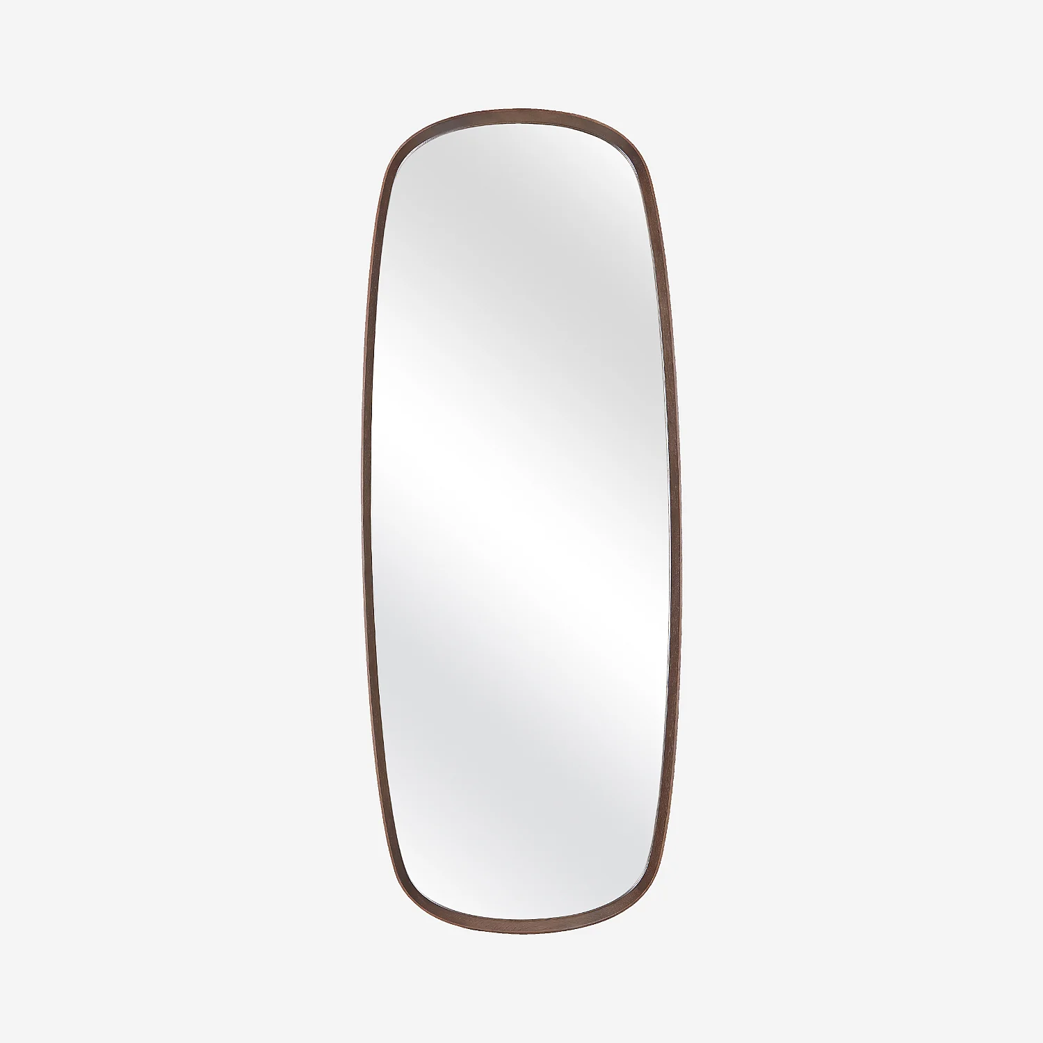 Miroir ovale en chêne - 70 x 180 cm - Naturel foncé - 1