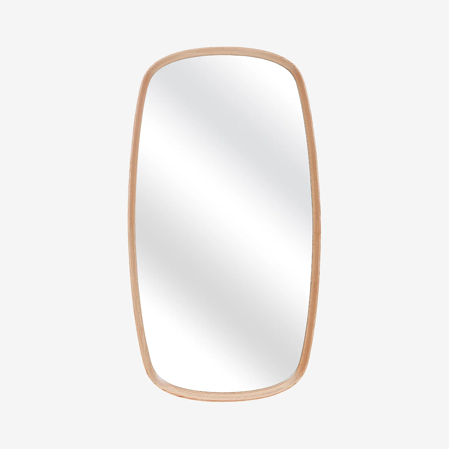 Miroir rectangulaire en chêne - 60 x 110 cm - Naturel - 1