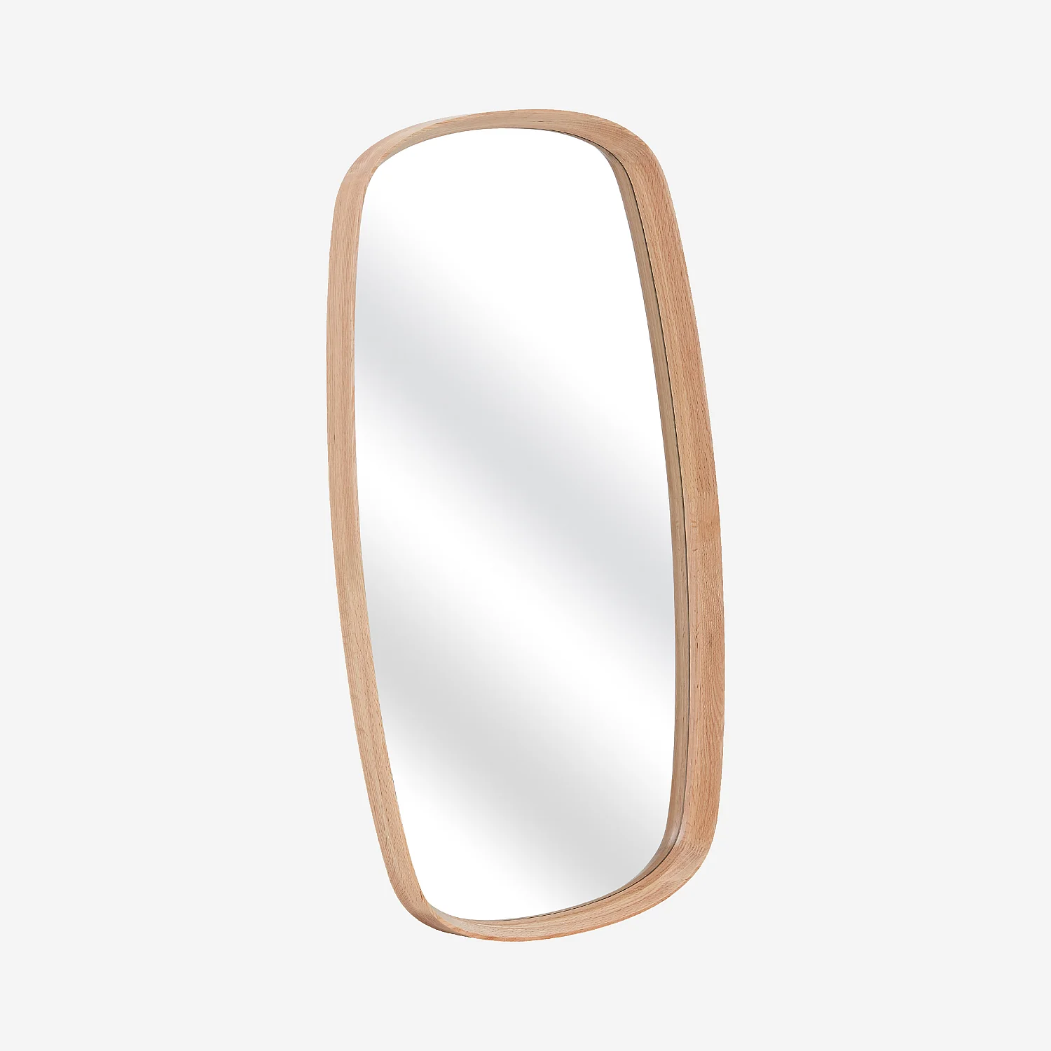 Miroir rectangulaire en chêne - 60 x 110 cm - Naturel - 3