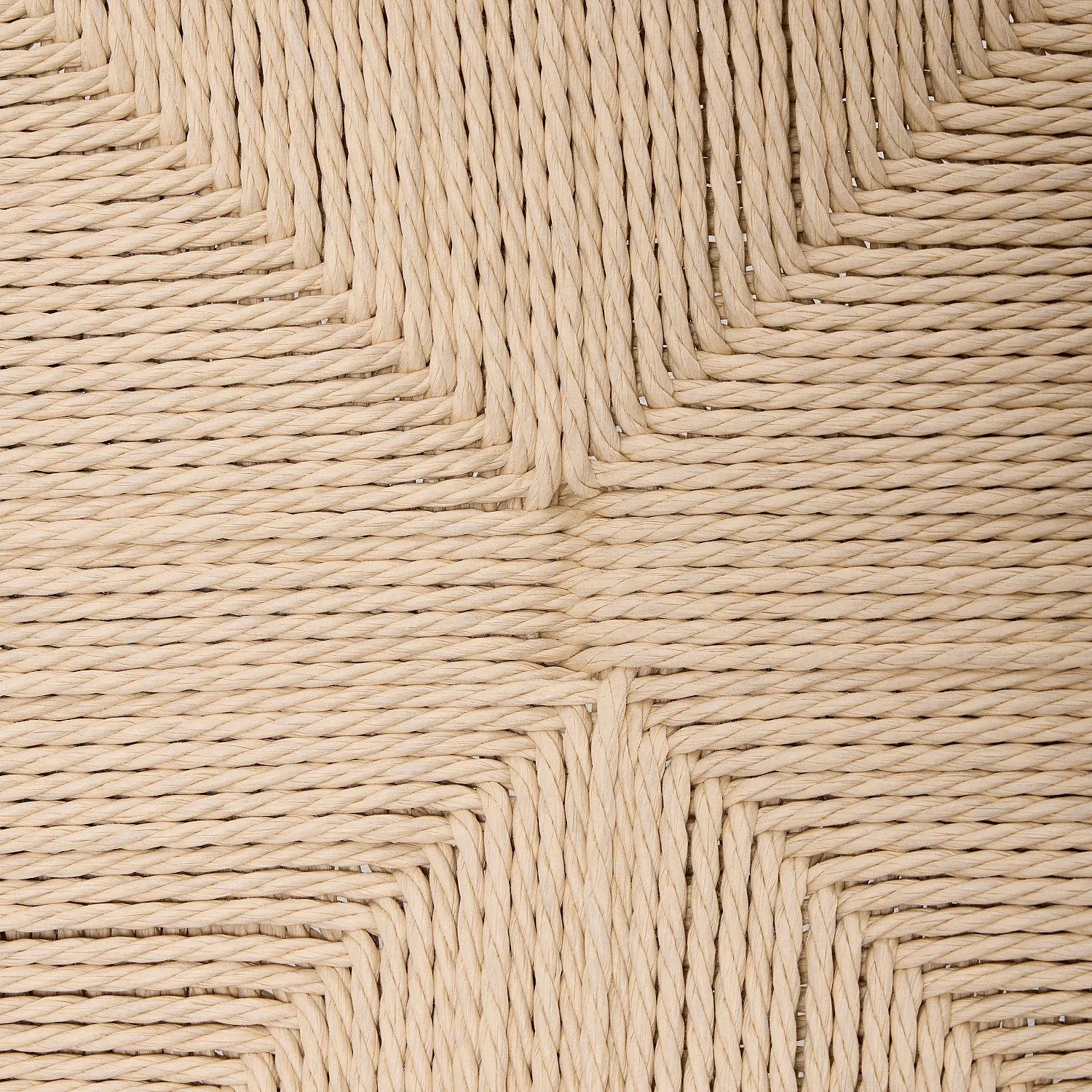 Chaise en corde tressée et noyer massif avec accoudoirs - Naturel - 2