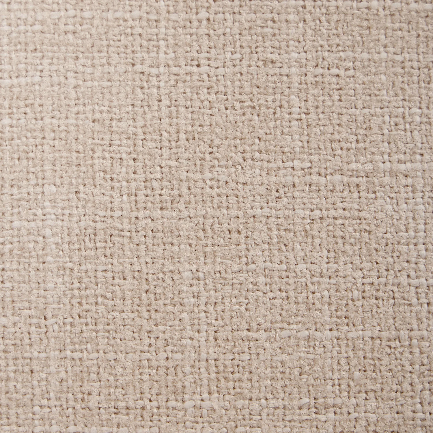 Lot de 2 chaises en tissu texturé et chêne massif - Crème - 2