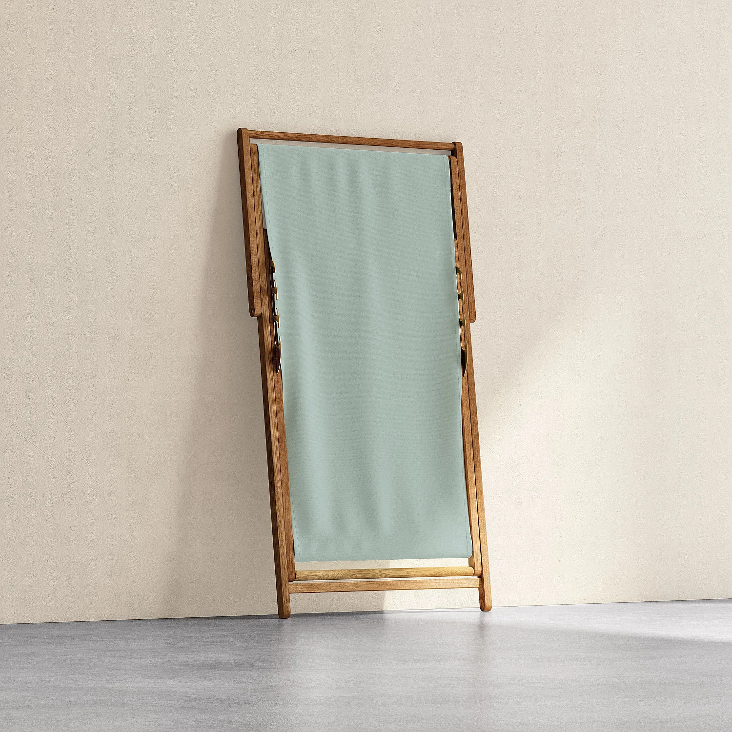 Chilienne en chêne et toile en coton - Vert céladon - 6