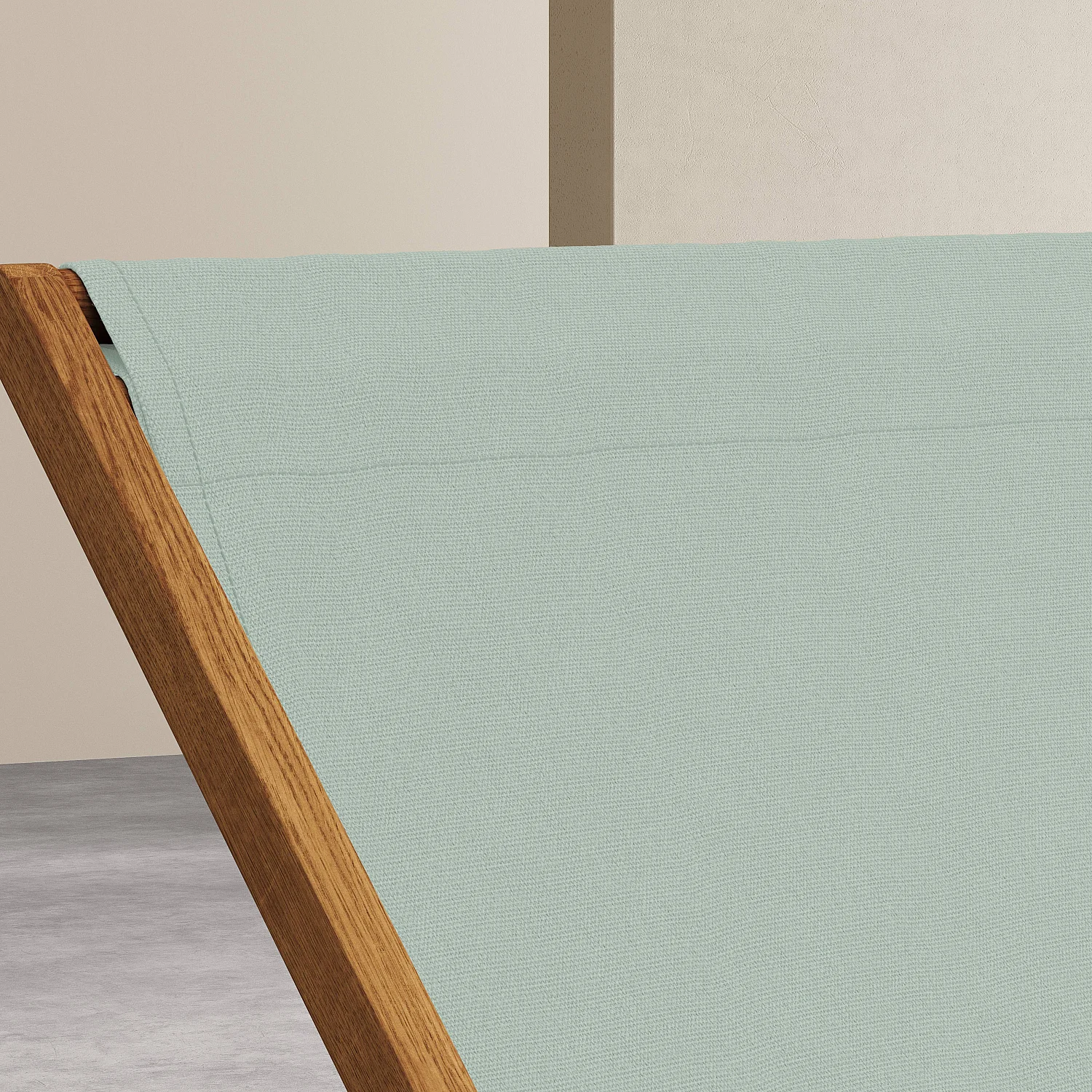 Chilienne en chêne et toile en coton - Vert céladon - 4