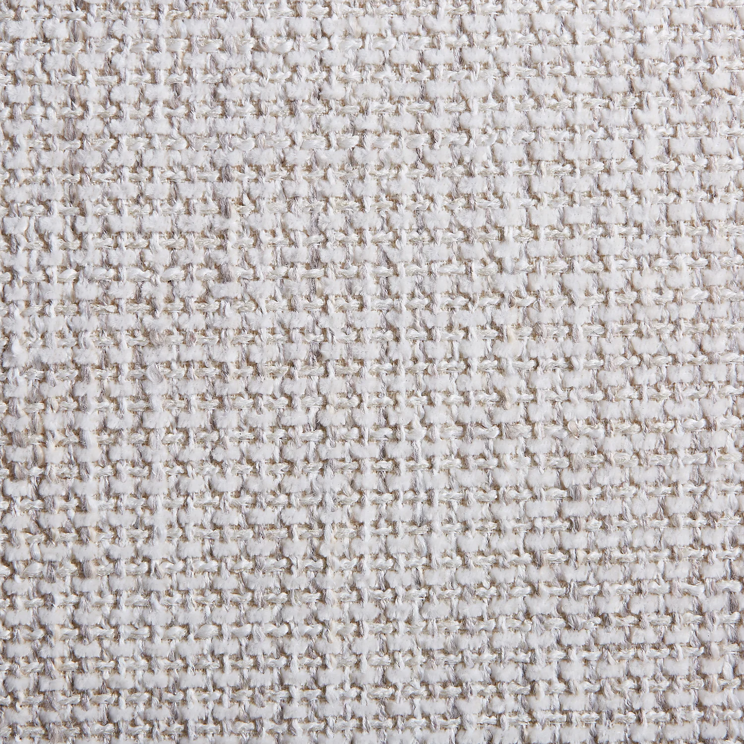 Lot de 2 chaises en tissu et métal finition chêne avec accoudoirs - Blanc cassé - 3