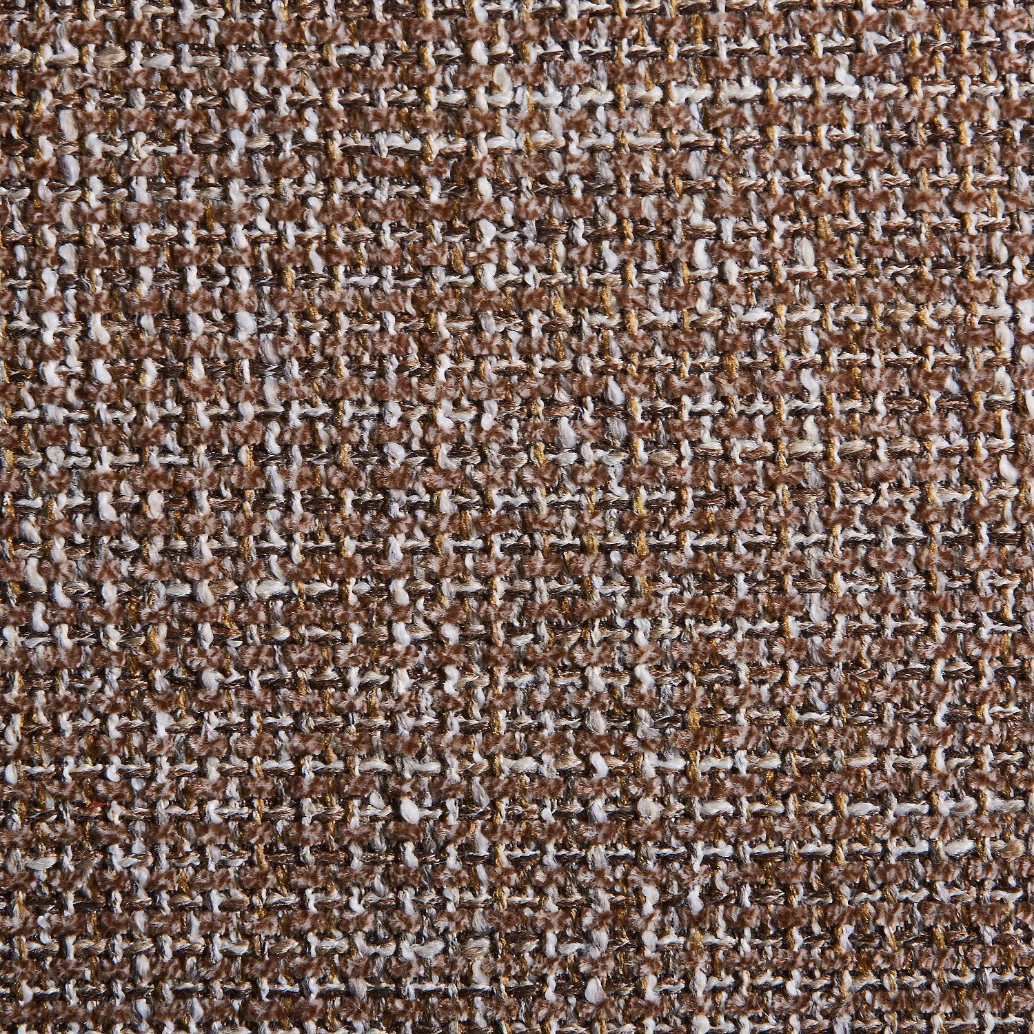 Lot de 2 chaises en tissu et métal finition noyer - Taupe - 3