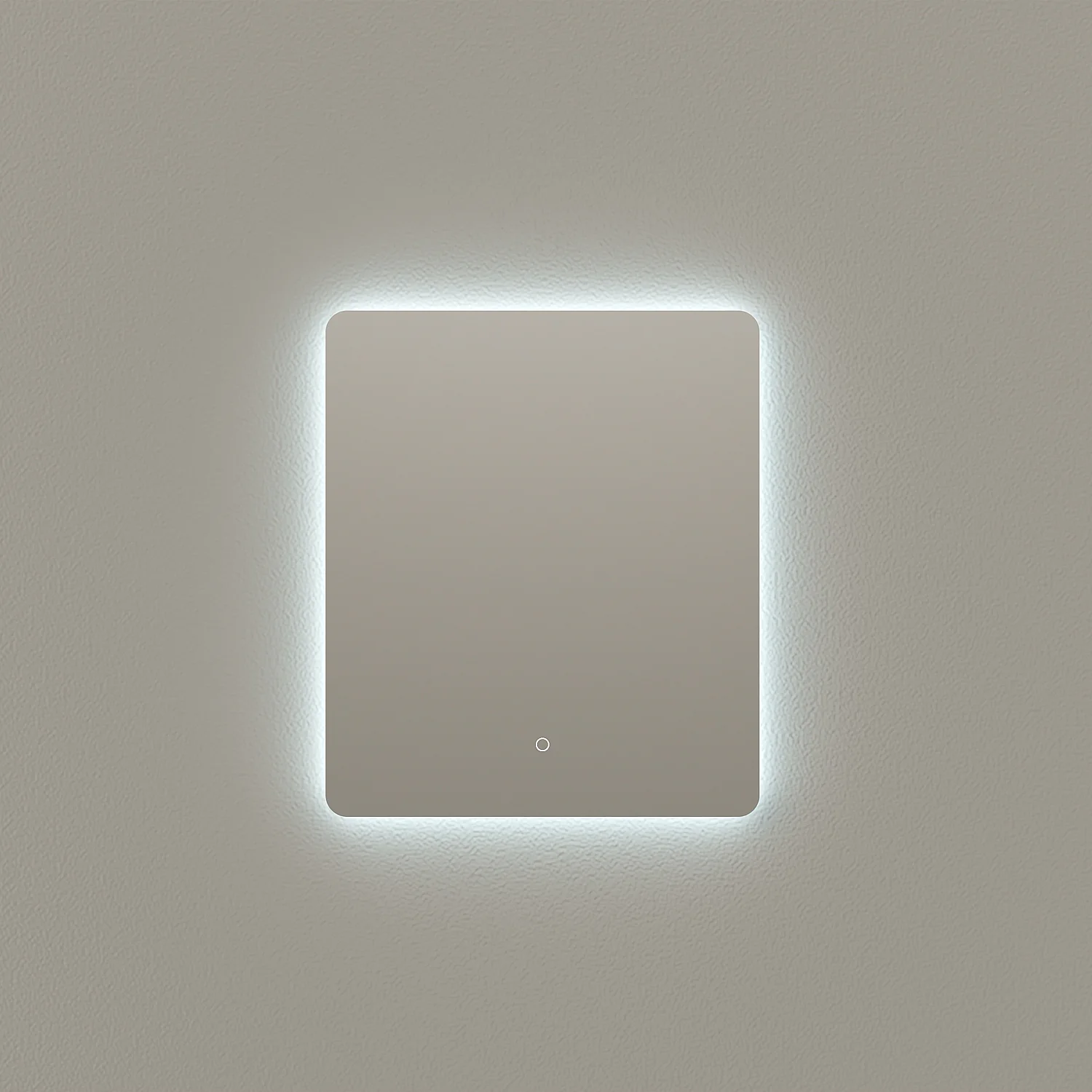 Miroir rectangulaire de salle de bain antibuée avec LED rétroéclairée - 60 x 70 cm - 3