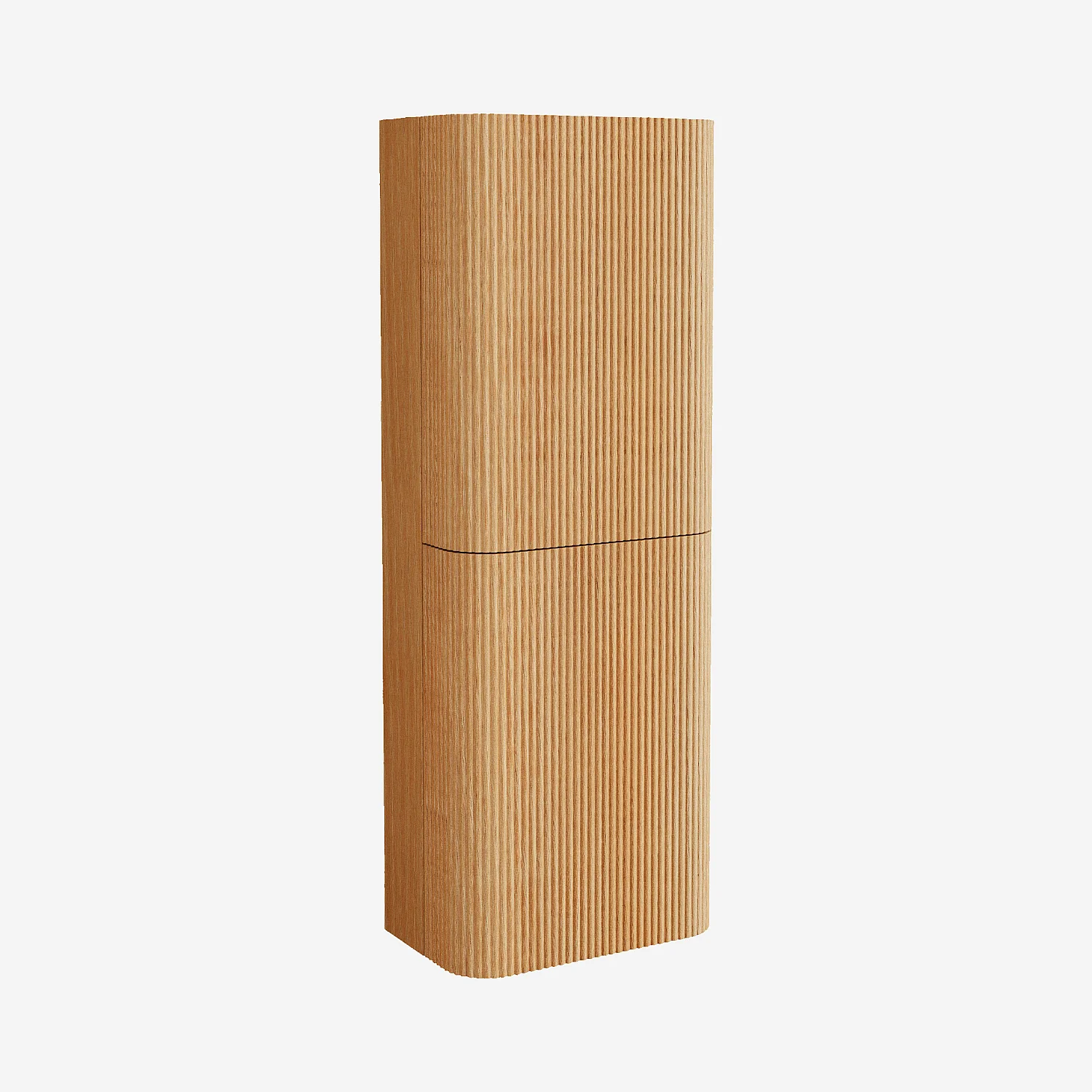 Hängender Badschrank mit 2 Türen mit Eichenfinish - Natur - 2