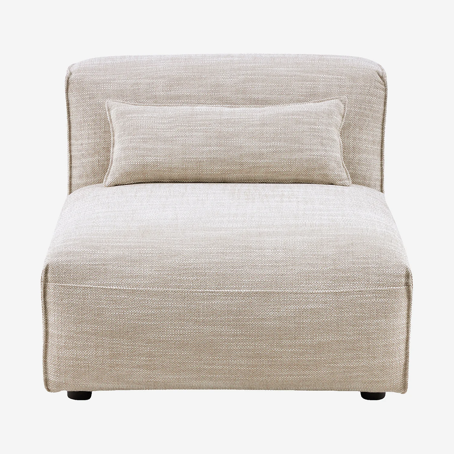 Chauffeuse en tissu - Beige mélangé - 1