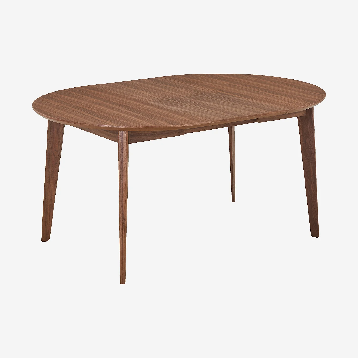 Table à manger ronde extensible en noyer - Naturel foncé - 3