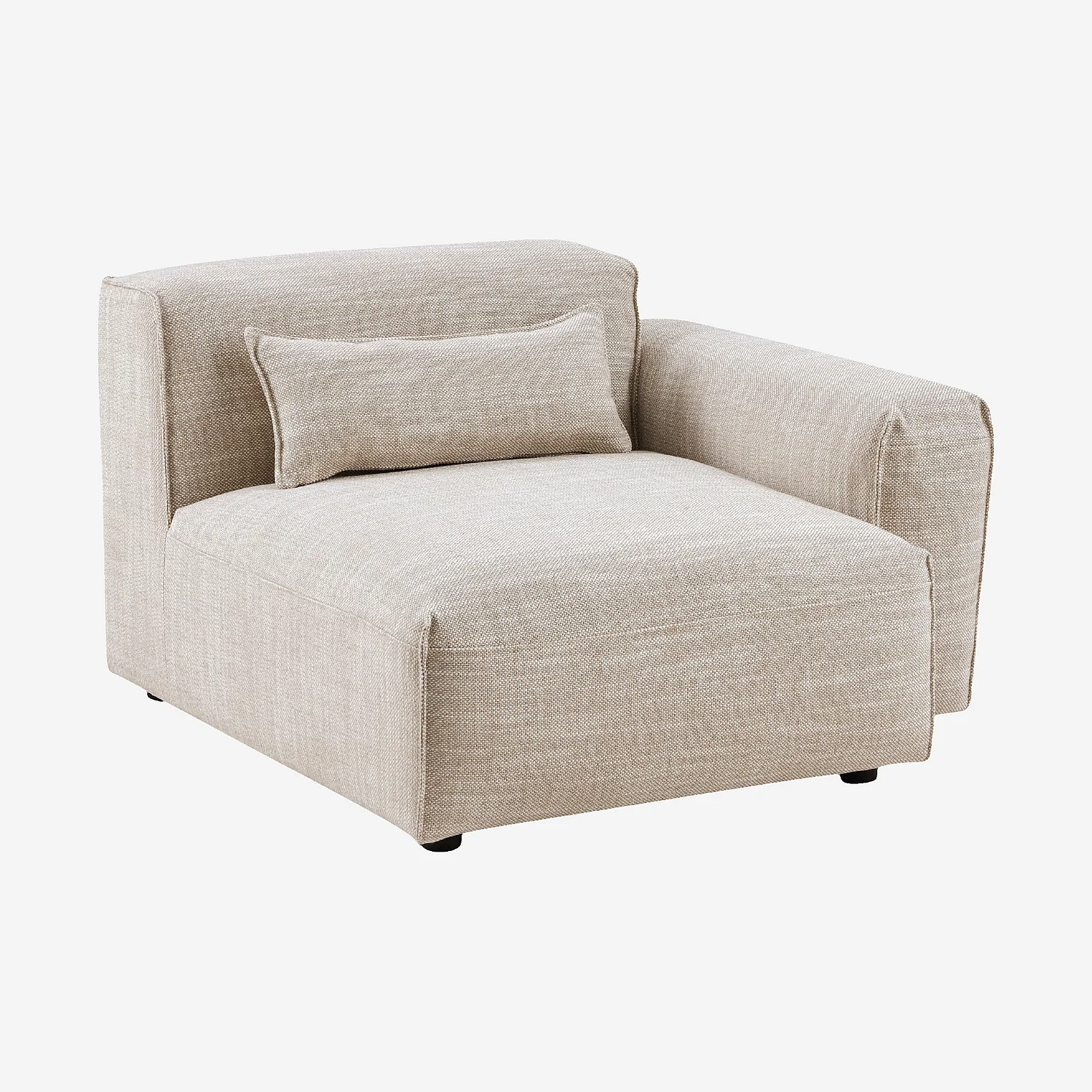 Module d'angle droit en tissu - Beige mélangé - 2