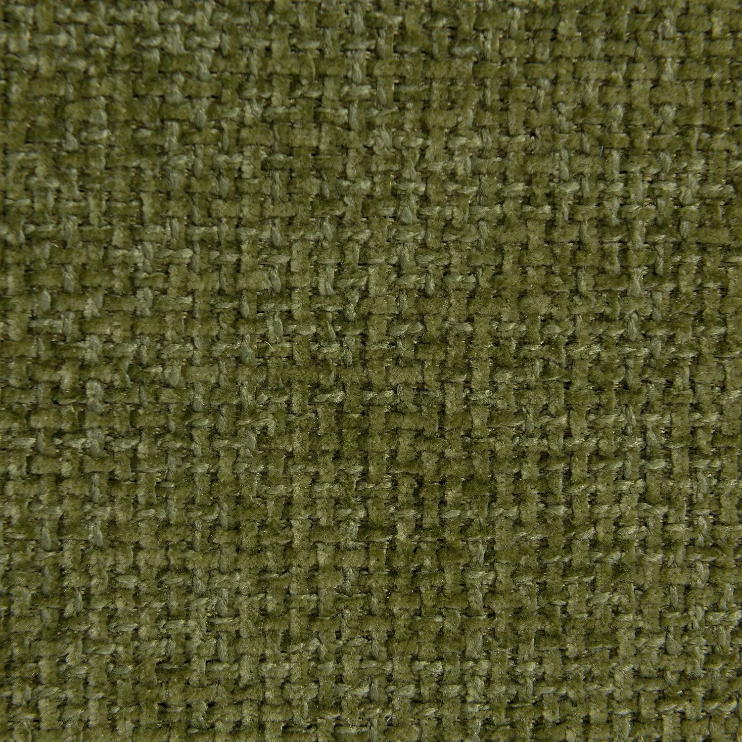 Chauffeuse capitonnée en tissu chenille avec dossier garni de plumes - Vert mousse - 2