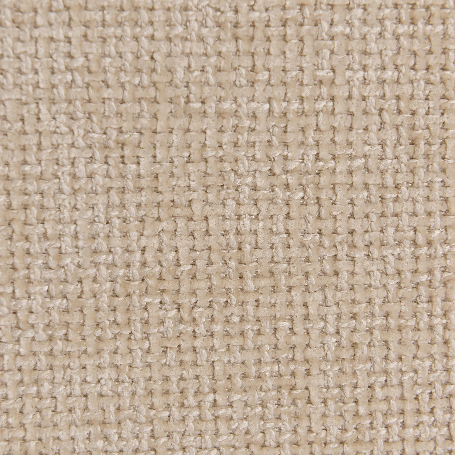 Chauffeuse capitonnée en tissu chenille avec dossier garni de plumes - Beige sable - 2
