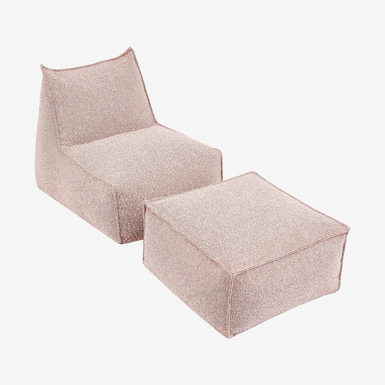 Ensemble de jardin en tissu imperméable 2 places - Rose argile - 1