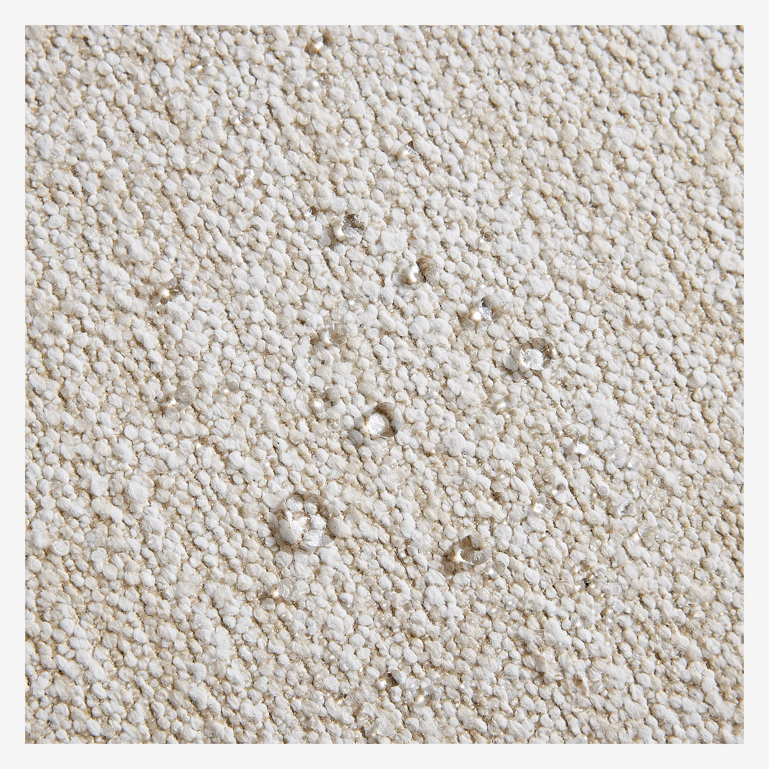 Ensemble de jardin d'angle en tissu imperméable 5 places - Crème - 2