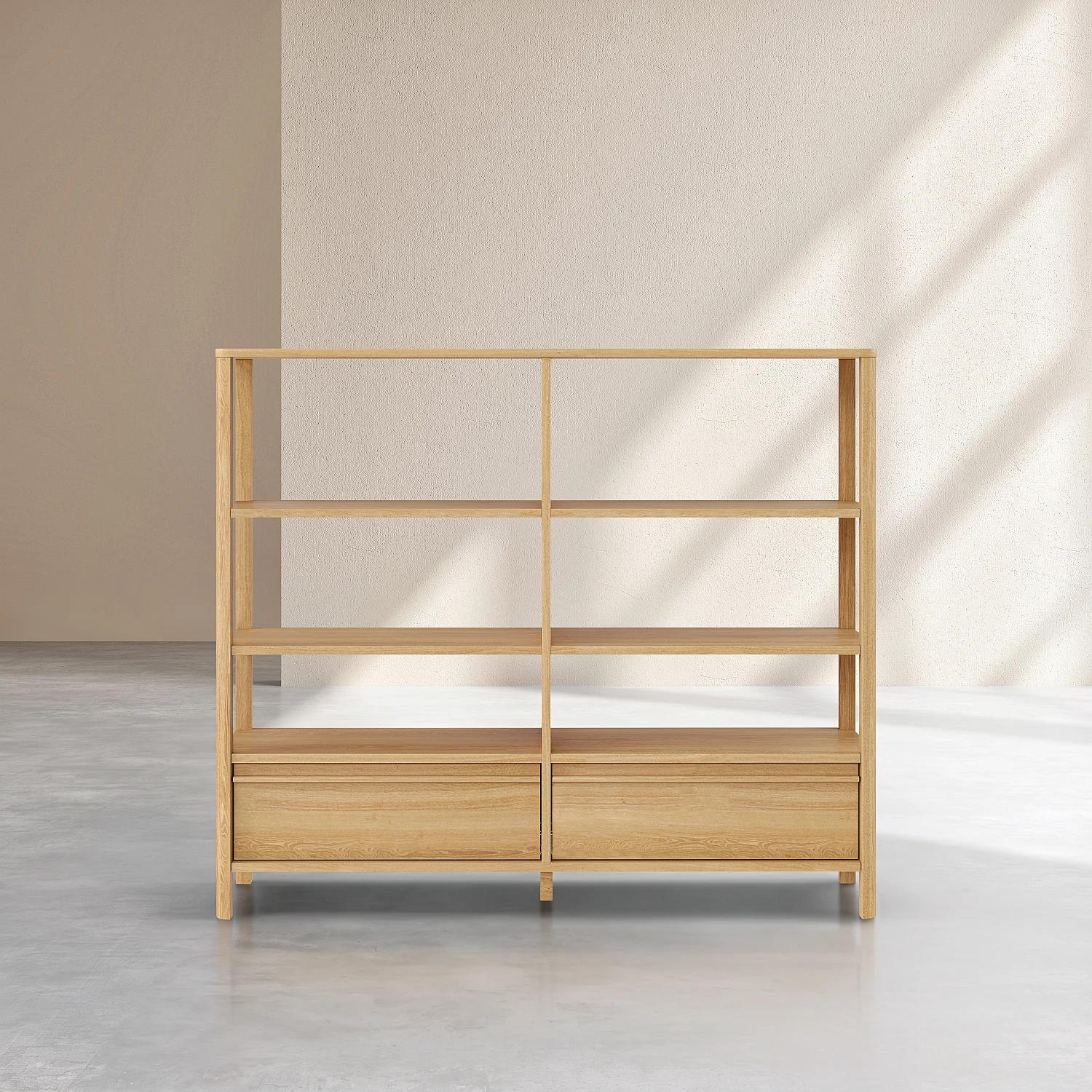 Librería de 2 cajones y 6 estantes de roble - Natural - Design by Hélèna Pille - 2