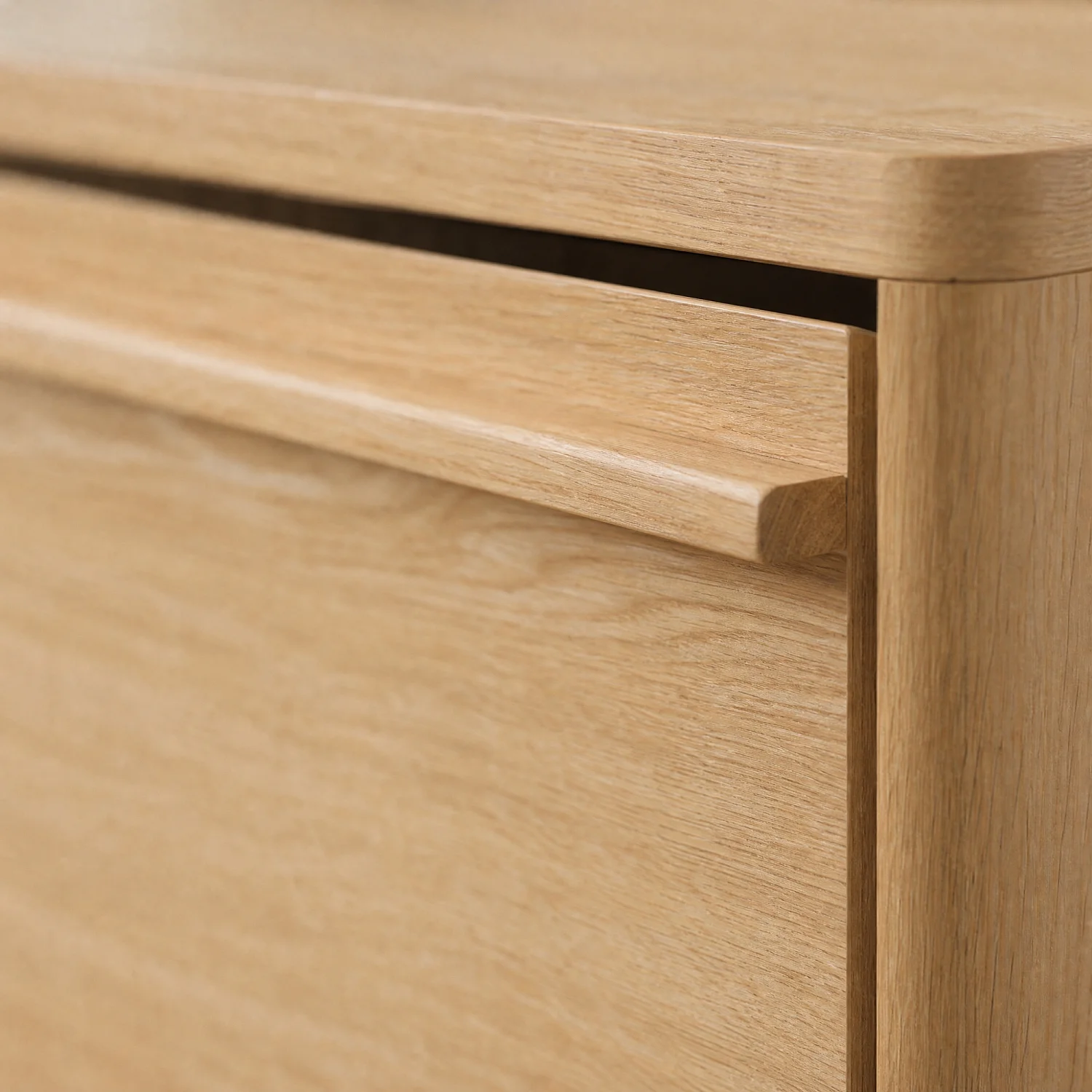 Buffet bas 2 portes et 3 tiroirs en chêne - Naturel - Design by Hélèna Pille - 5