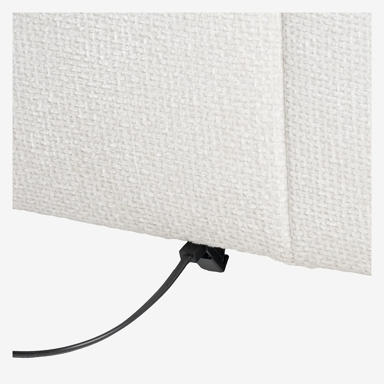 Canapé 3 places en tissu chenille avec dossier avance-recule électrique - Ivoire - 11