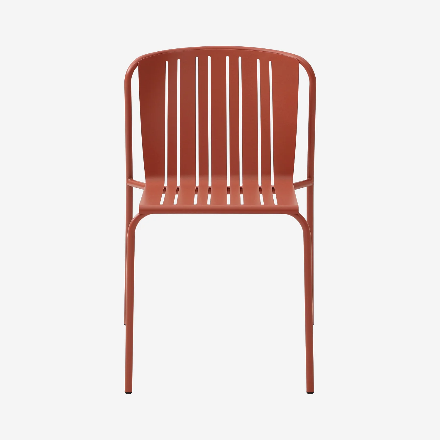 Lot de 2 chaises de jardin en acier - Terracotta - 4