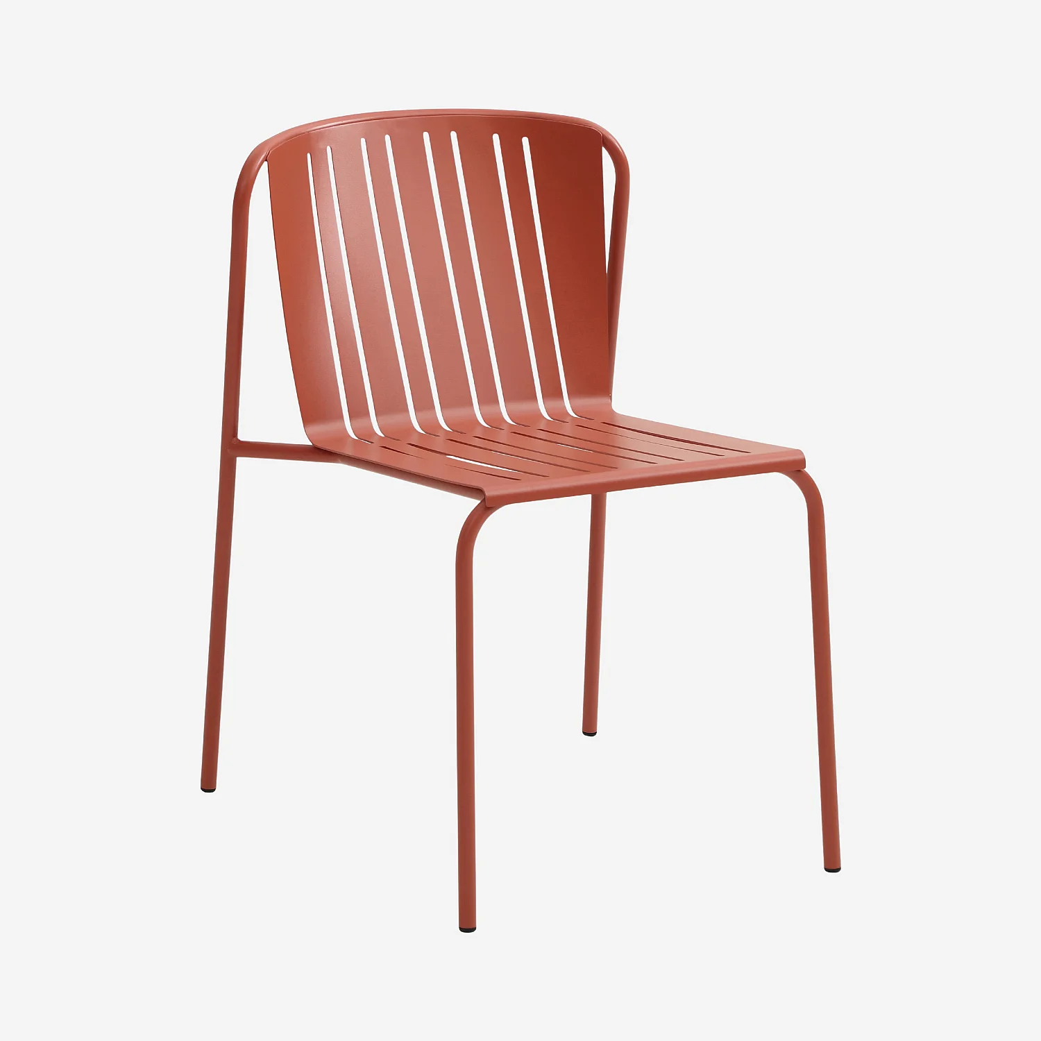 Lot de 2 chaises de jardin en acier - Terracotta - 5