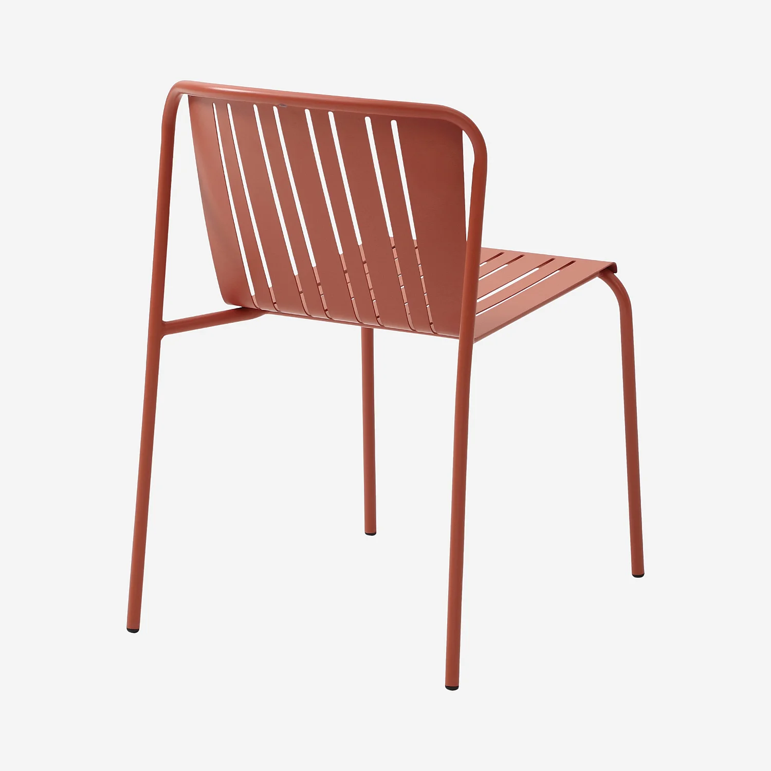 Lot de 2 chaises de jardin en acier - Terracotta - 8