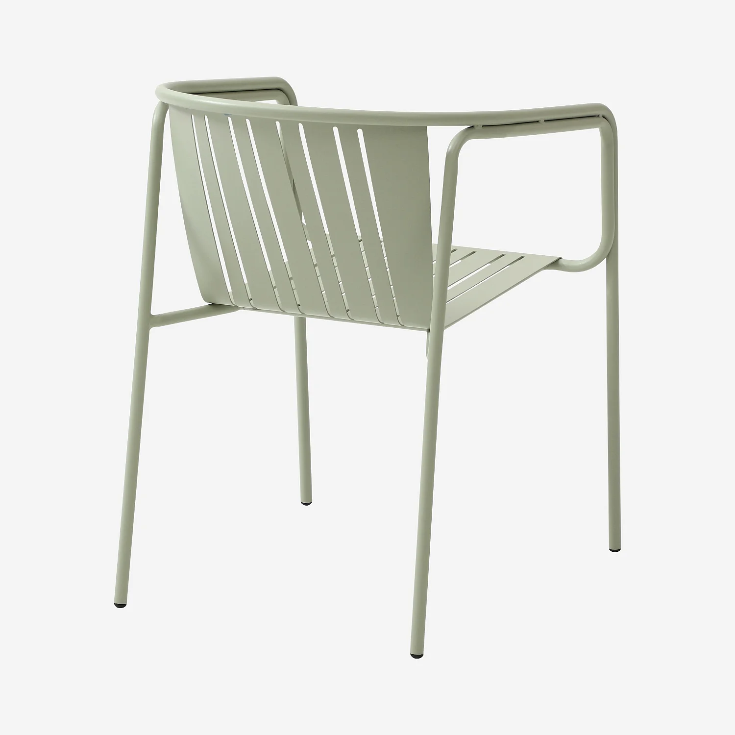 Lot de 2 chaises de jardin en acier avec accoudoirs - Vert pistache - 8