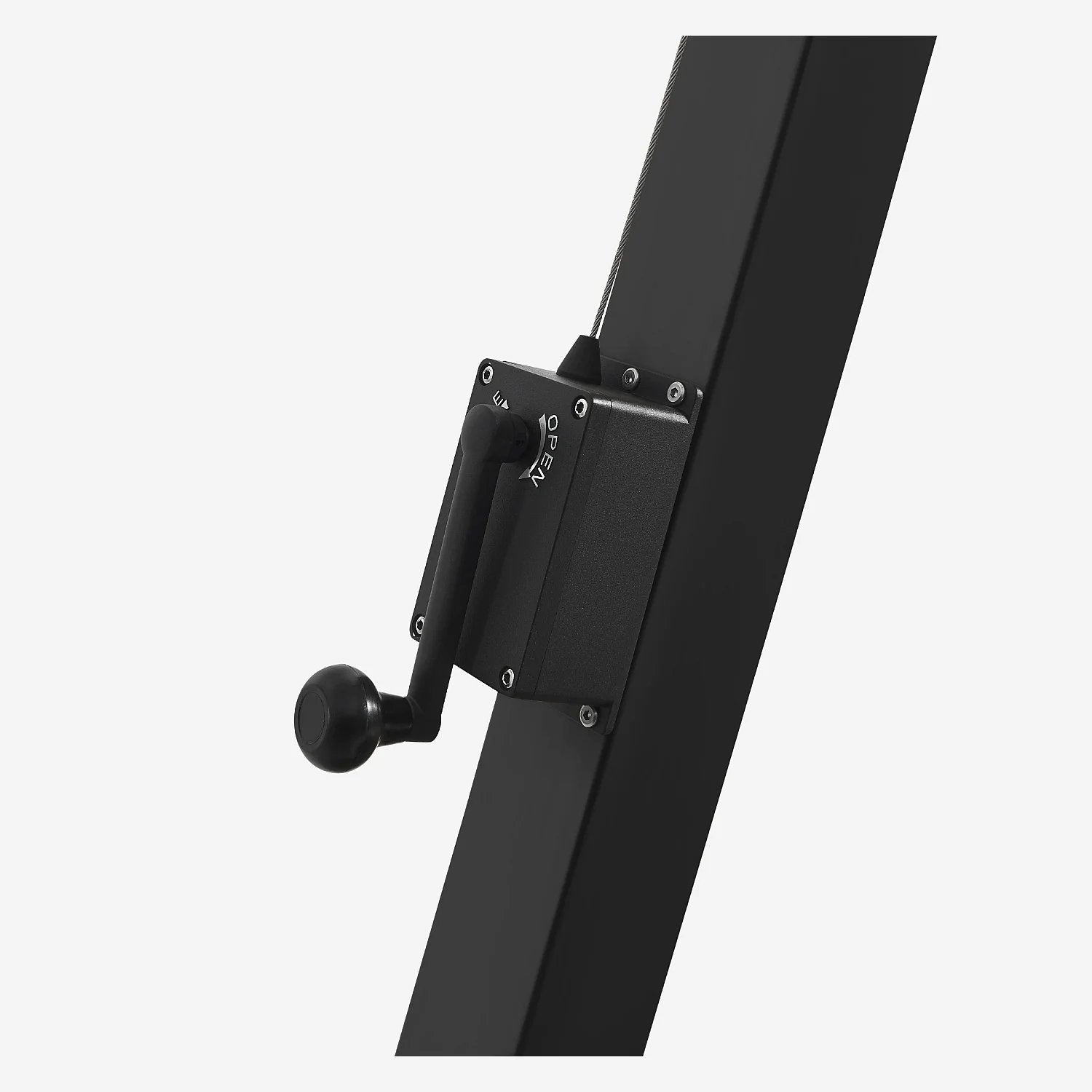 Parasol excéntrico de tejido y metal de 3 x 3 m con base de granito - Topo y antracita - 4