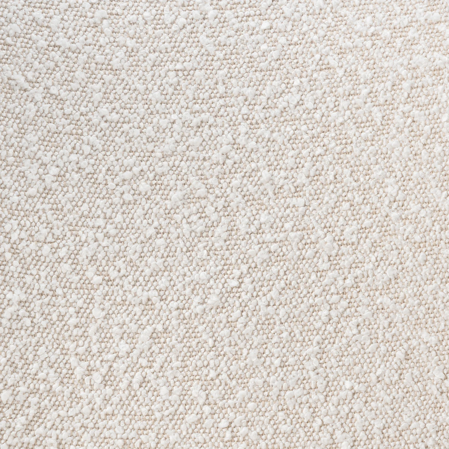 Lot de 2 chaises en tissu bouclette et chêne massif noir - Crème - 4