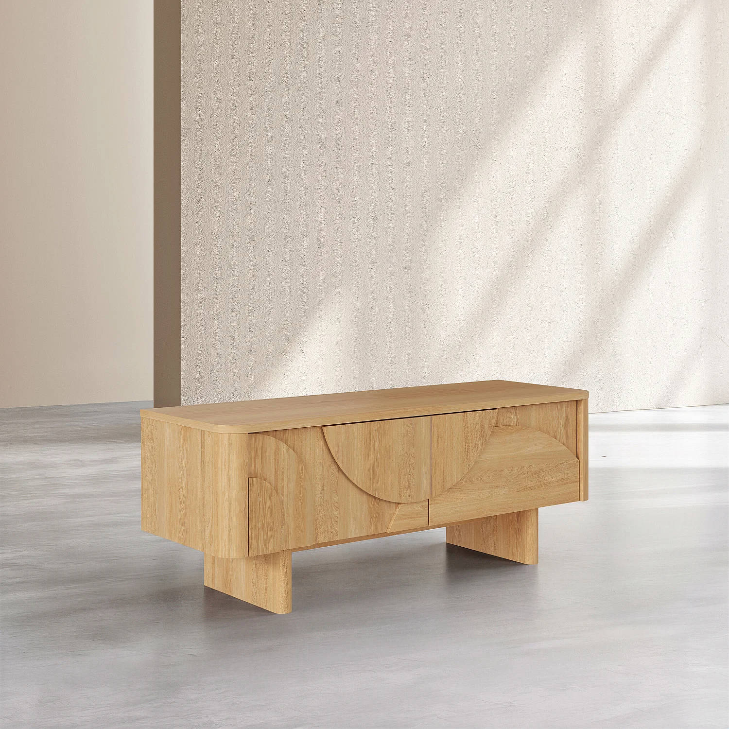 TV-møbel med 2 klapper i eg 125 cm - Natur - Design by Hélèna Pille - 2