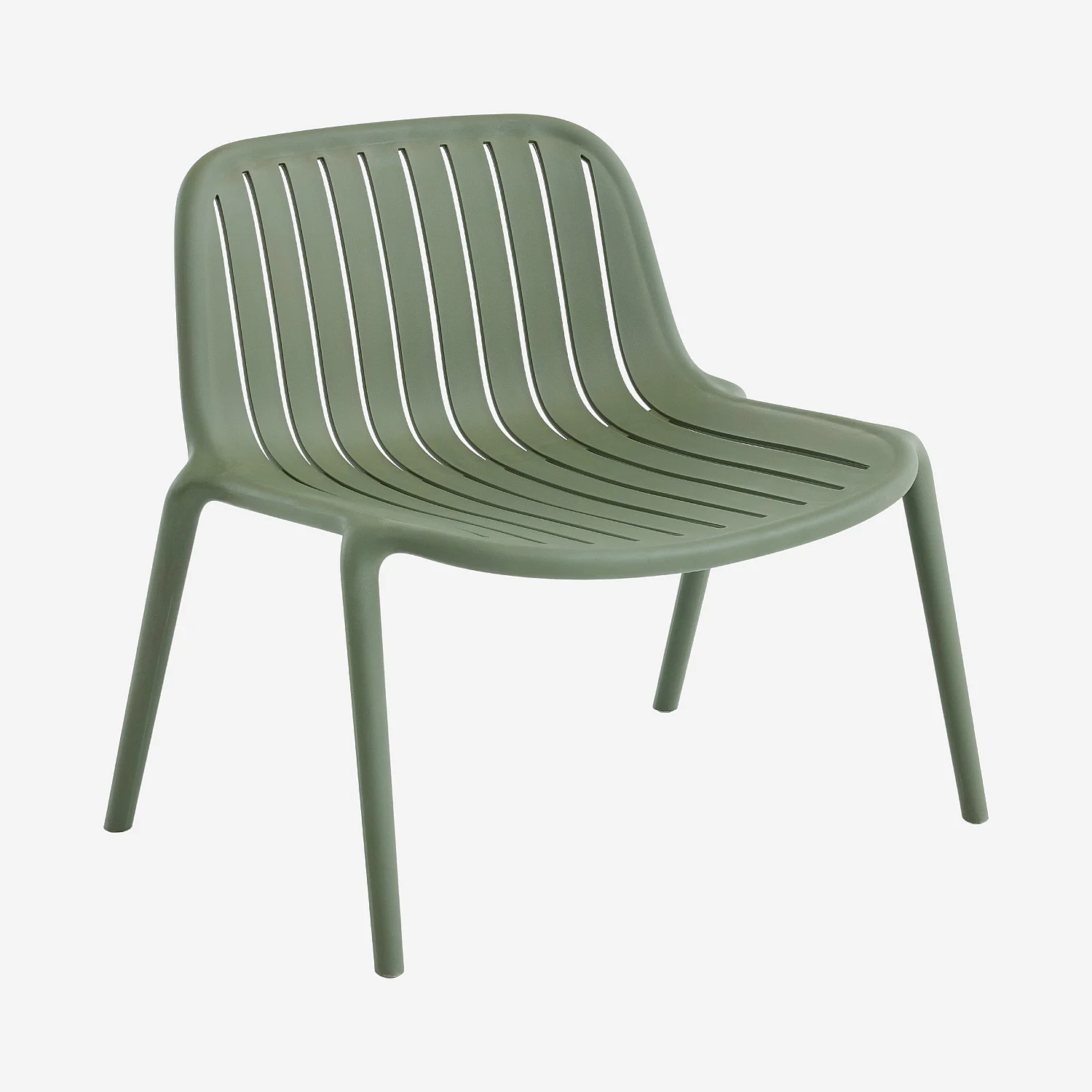 Lot de 2 fauteuils de jardin en polypropylène - Vert olive - 5