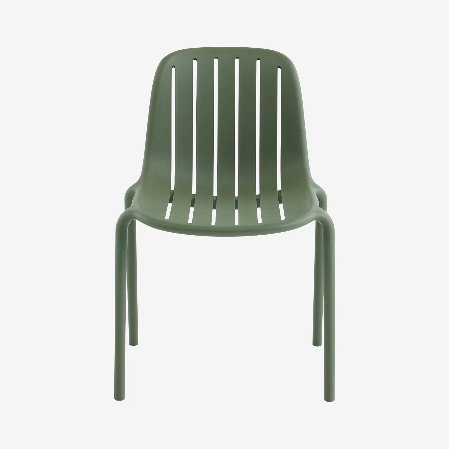 Lot de 2 chaises de jardin en polypropylène - Vert olive - 5