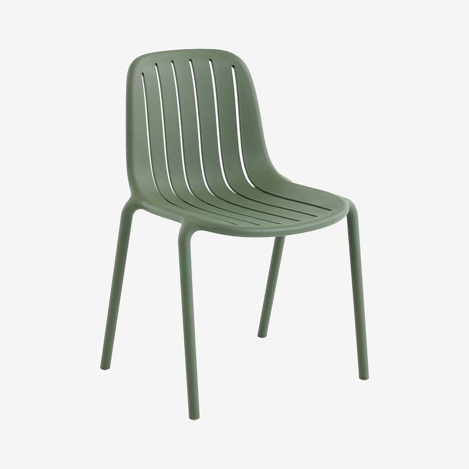 Lot de 2 chaises de jardin en polypropylène - Vert olive - 3