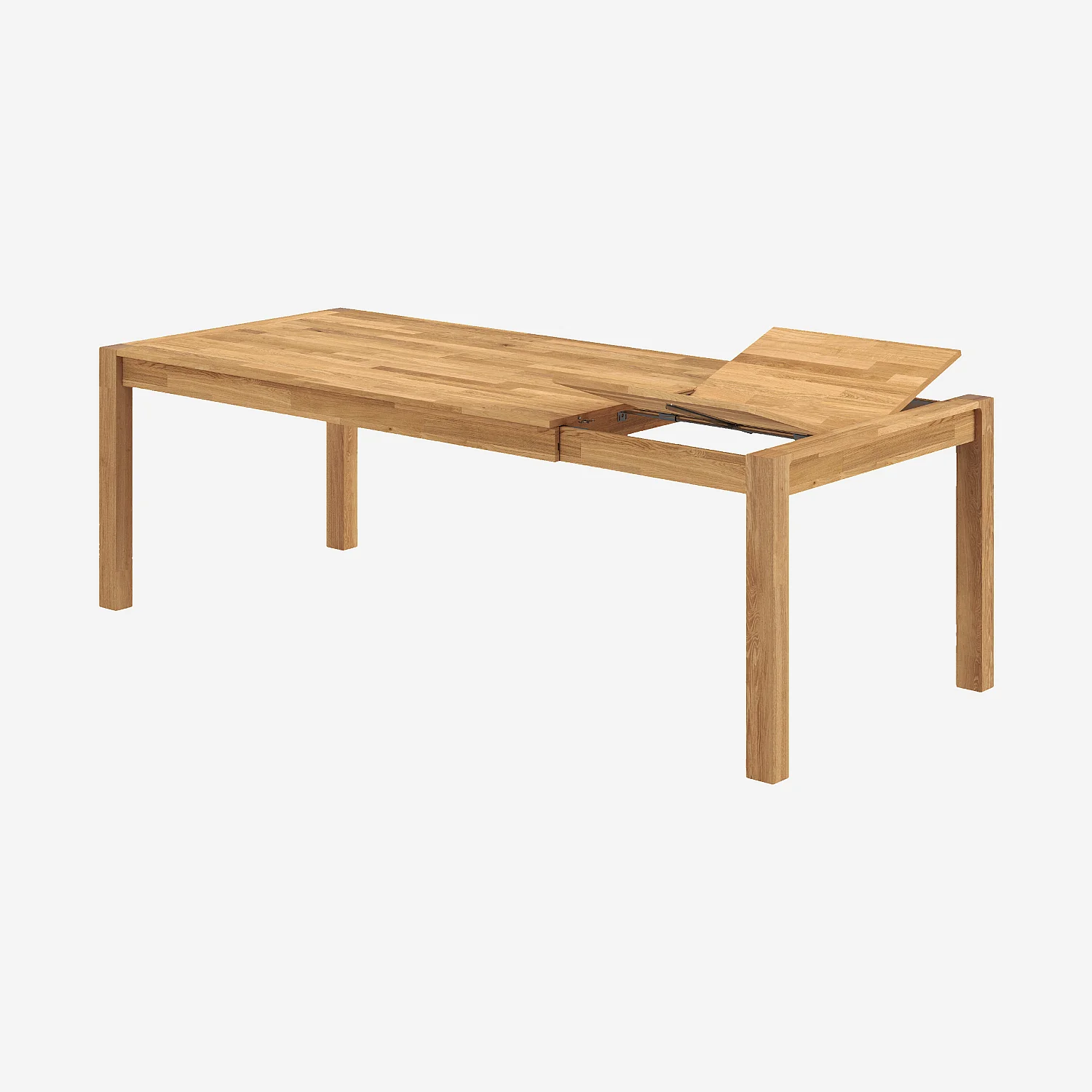 Table rectangulaire extensible en chêne - 6/10 personnes - 7