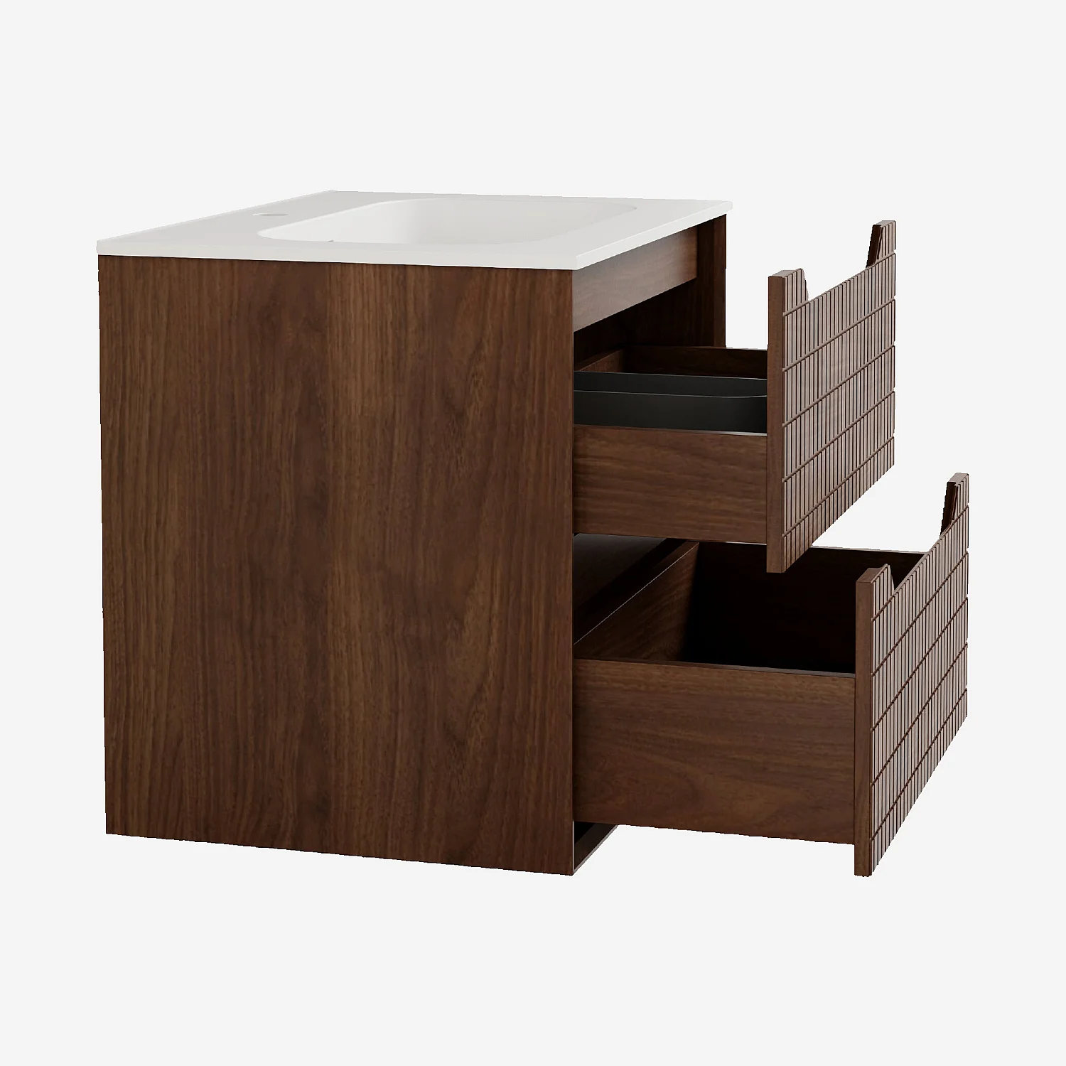 Badmöbel-Set 60 cm mit Badschrank - Dunkelnatur - 9