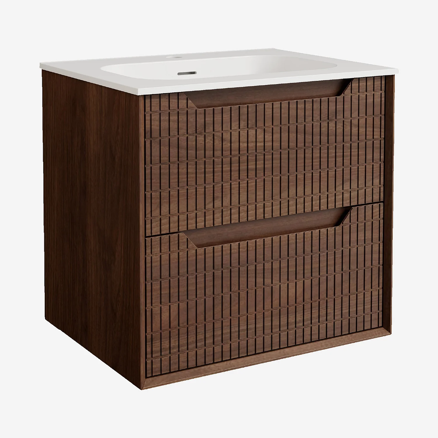 Badmöbel-Set 60 cm mit Badschrank - Dunkelnatur - 6
