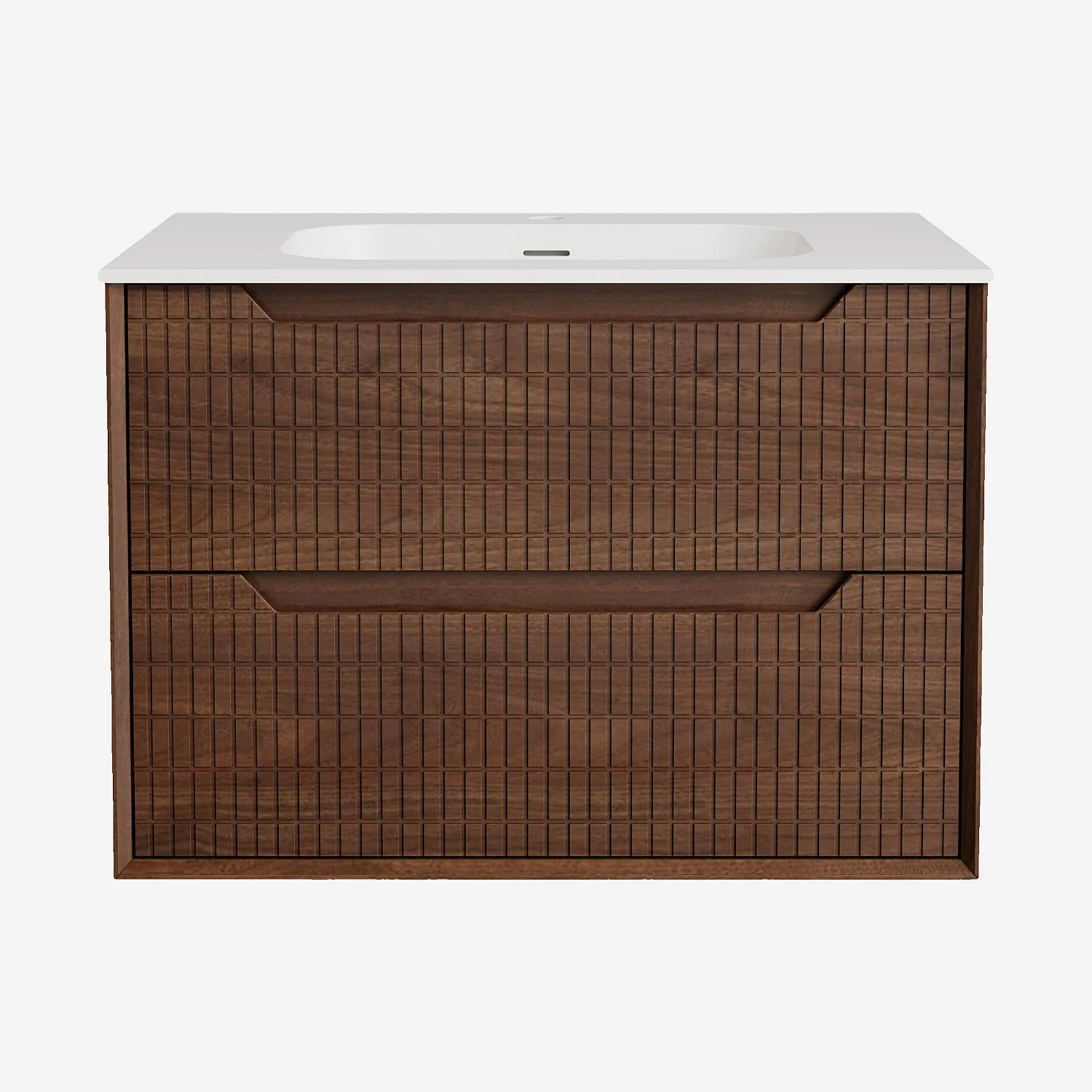Badmöbel-Set 80 cm mit Badschrank - Dunkelnatur - 5