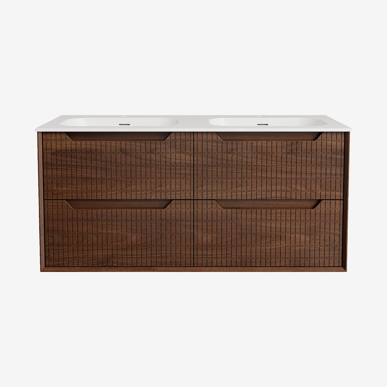 Badmöbel-Set 120 cm mit Spiegel Noam 120 cm - Dunkelnatur - 4
