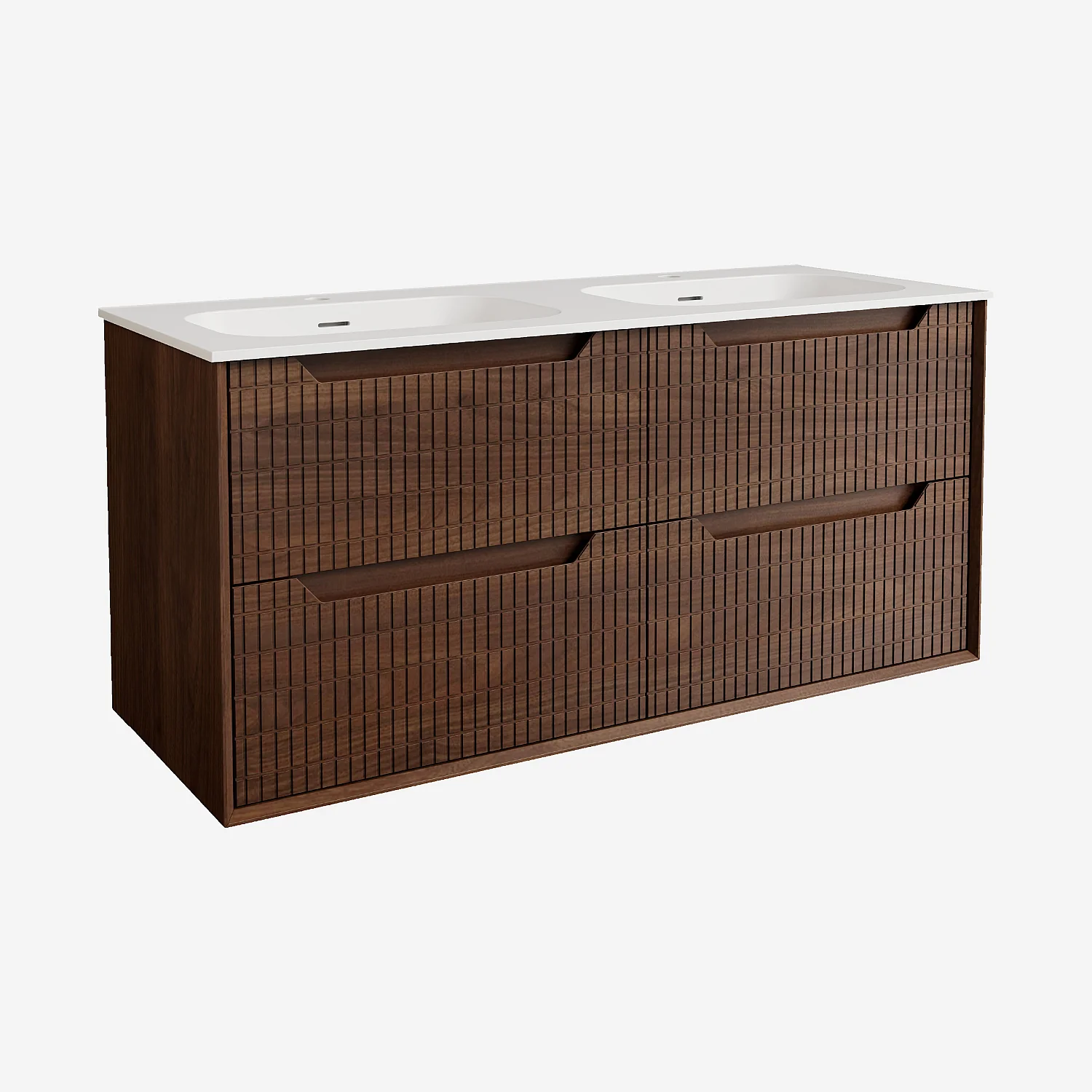 Badmöbel-Set 120 cm mit Spiegel Noam 120 cm - Dunkelnatur - 6