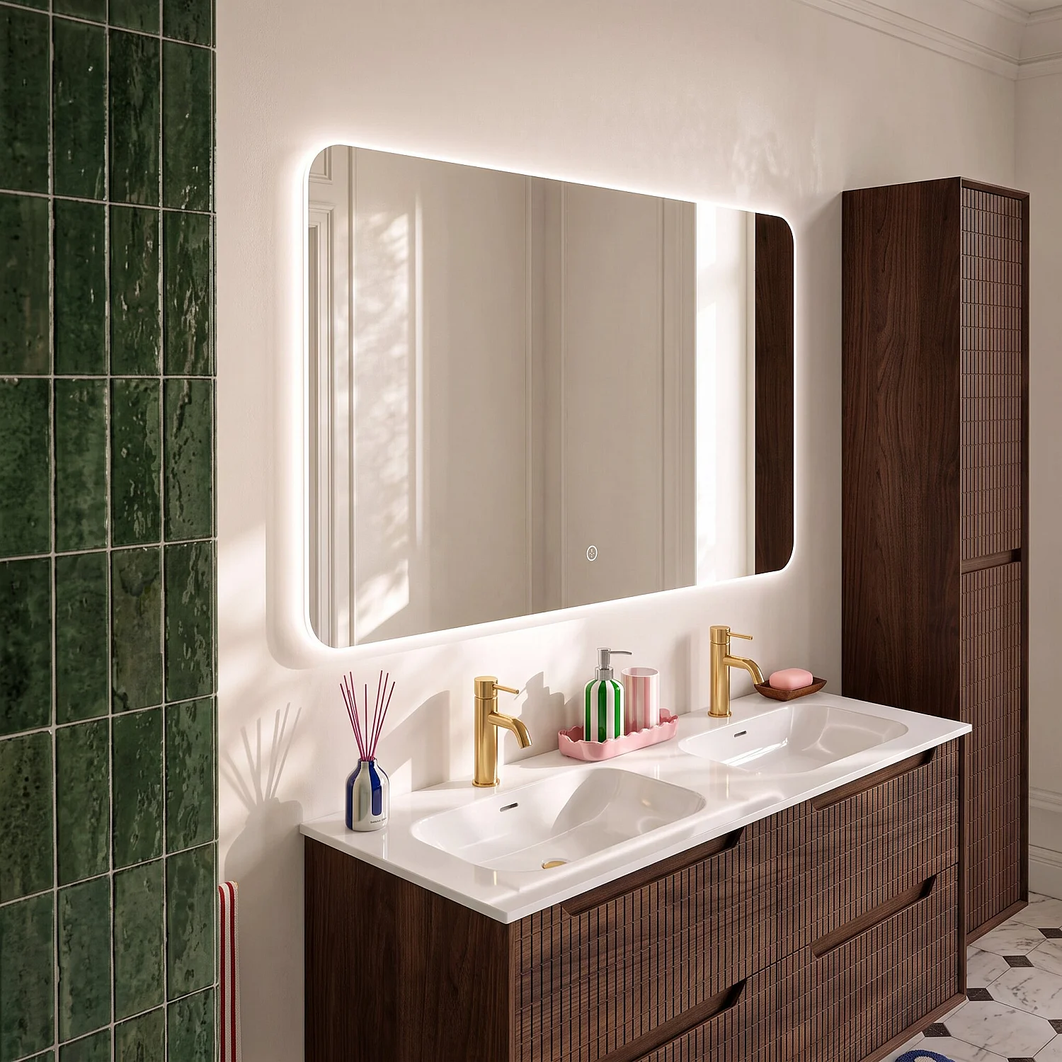 Badmöbel-Set 120 cm mit Badschrank