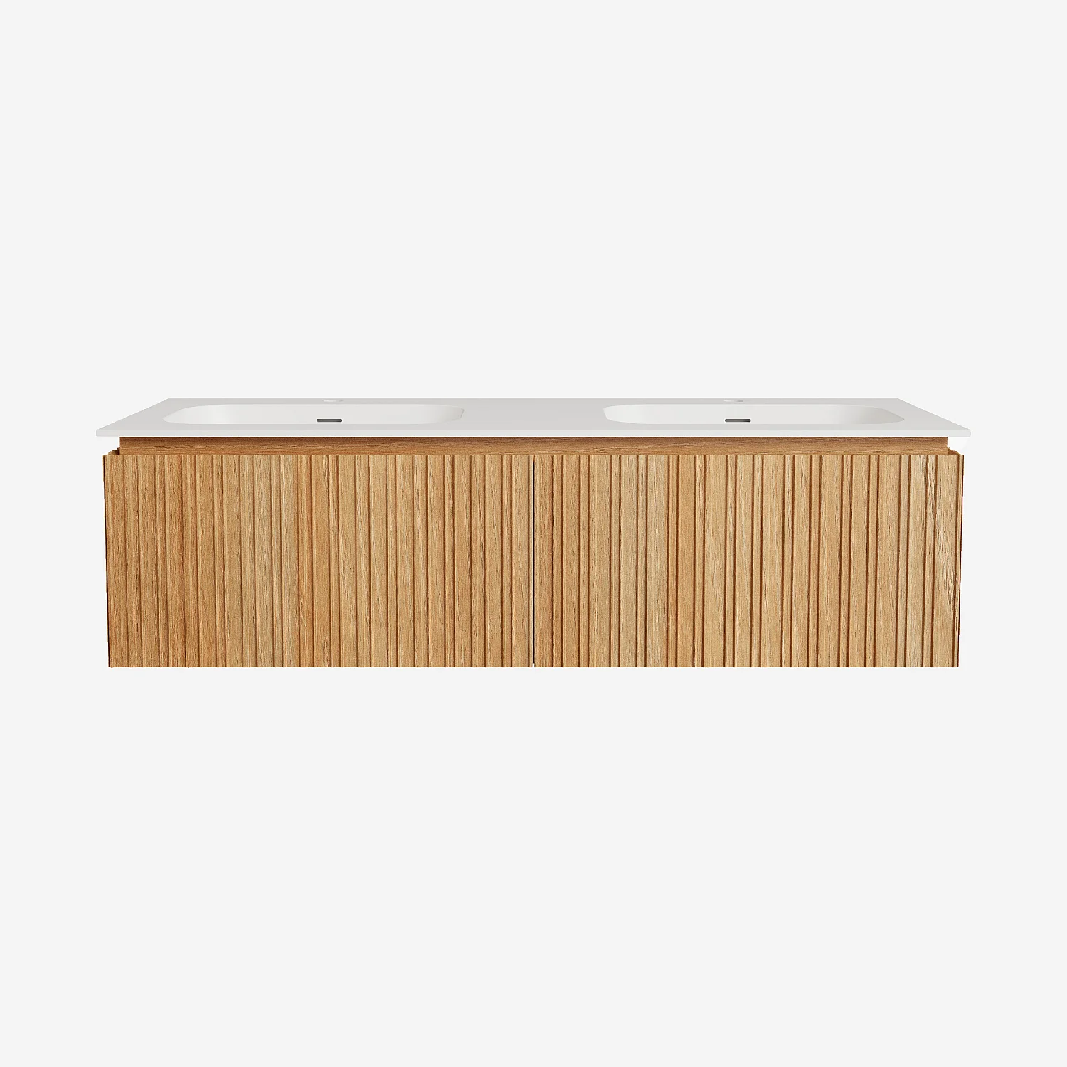 Badmöbel-Set 140 cm mit Badschrank - Natur - 5