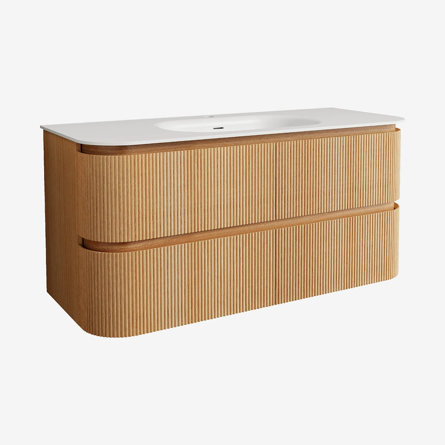 Badmöbel-Set 120 cm mit Spiegel Noam 120 cm - Natur - 5