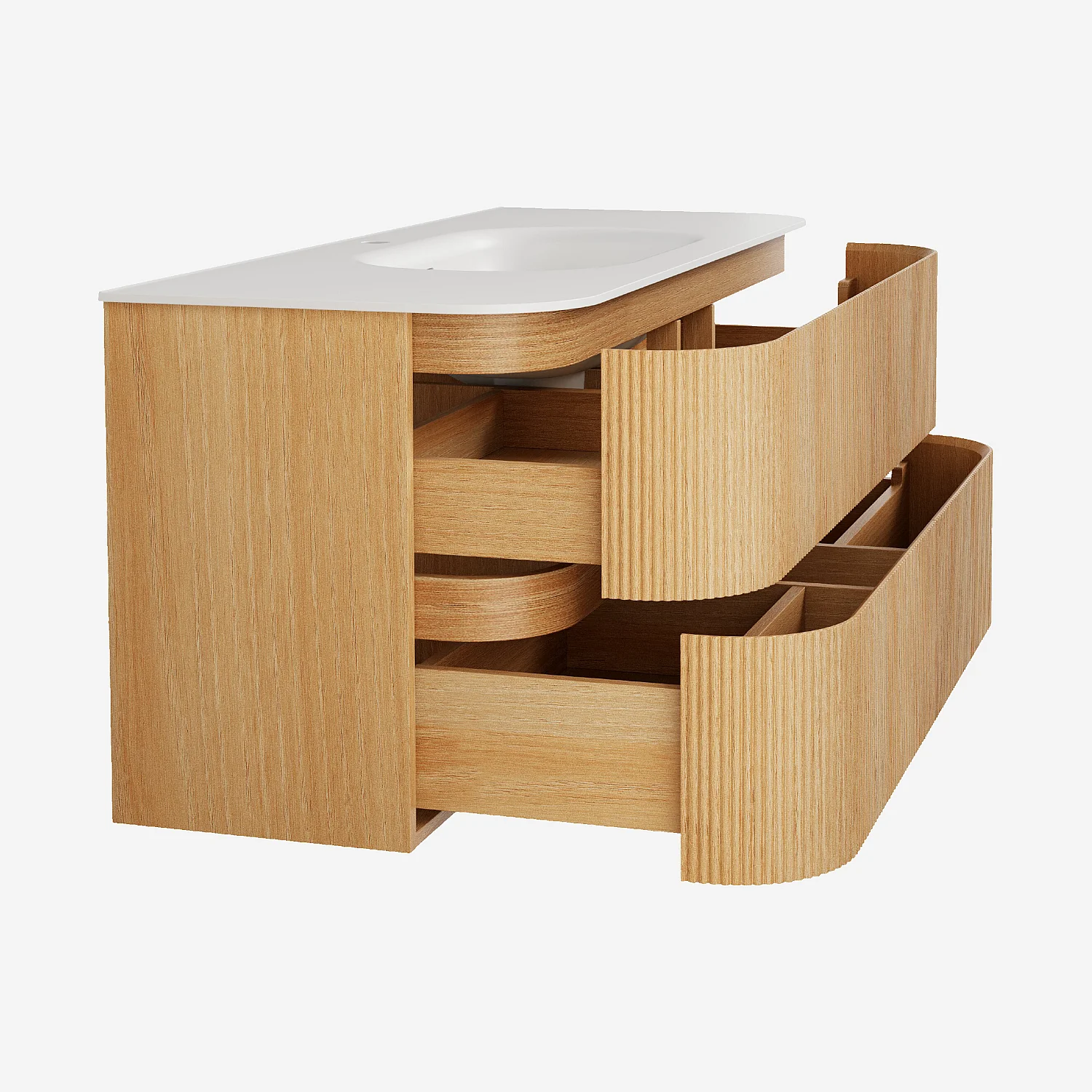 Badmöbel-Set 120 cm mit Badschrank - Natur - 9
