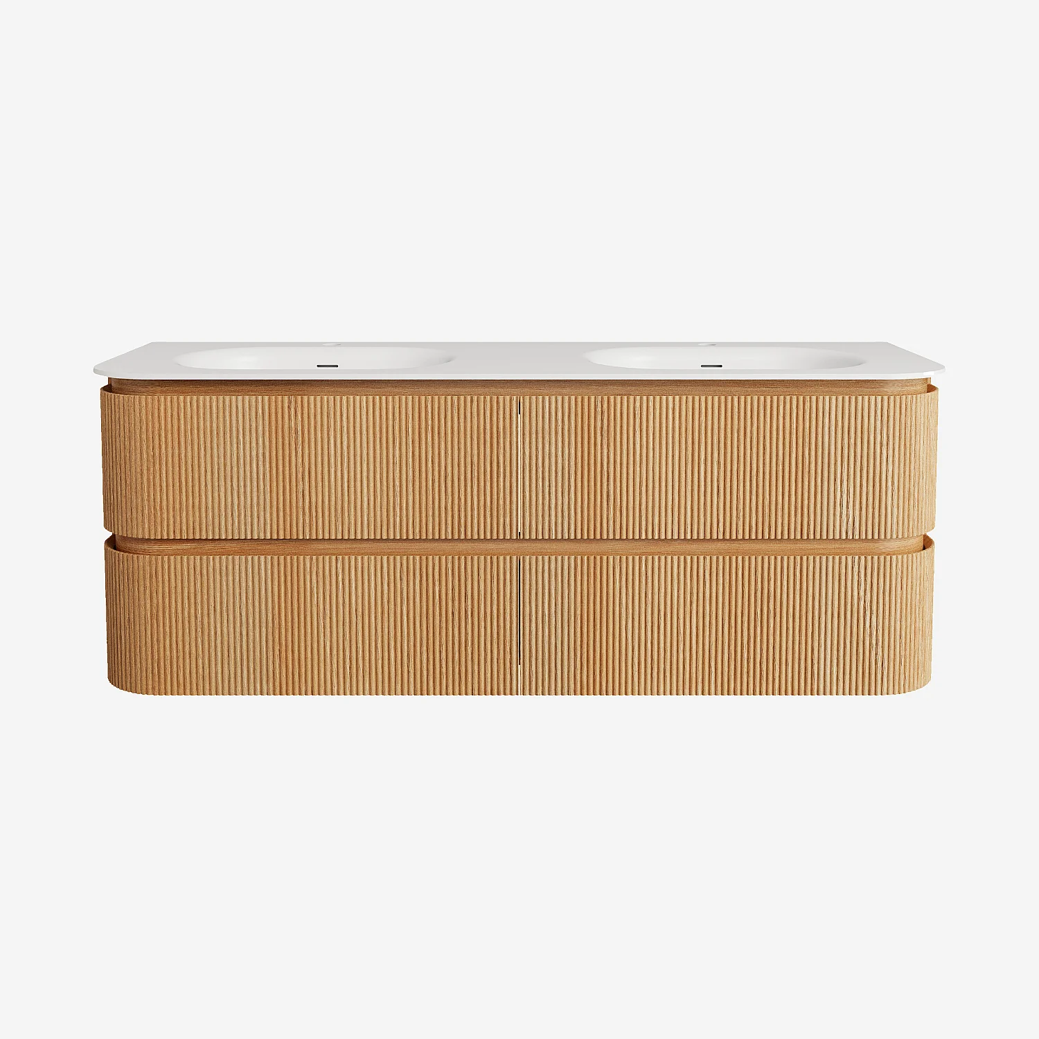 Badmöbel-Set 150 cm mit Badschrank und Spiegel Noam 150 cm - Natur - 3