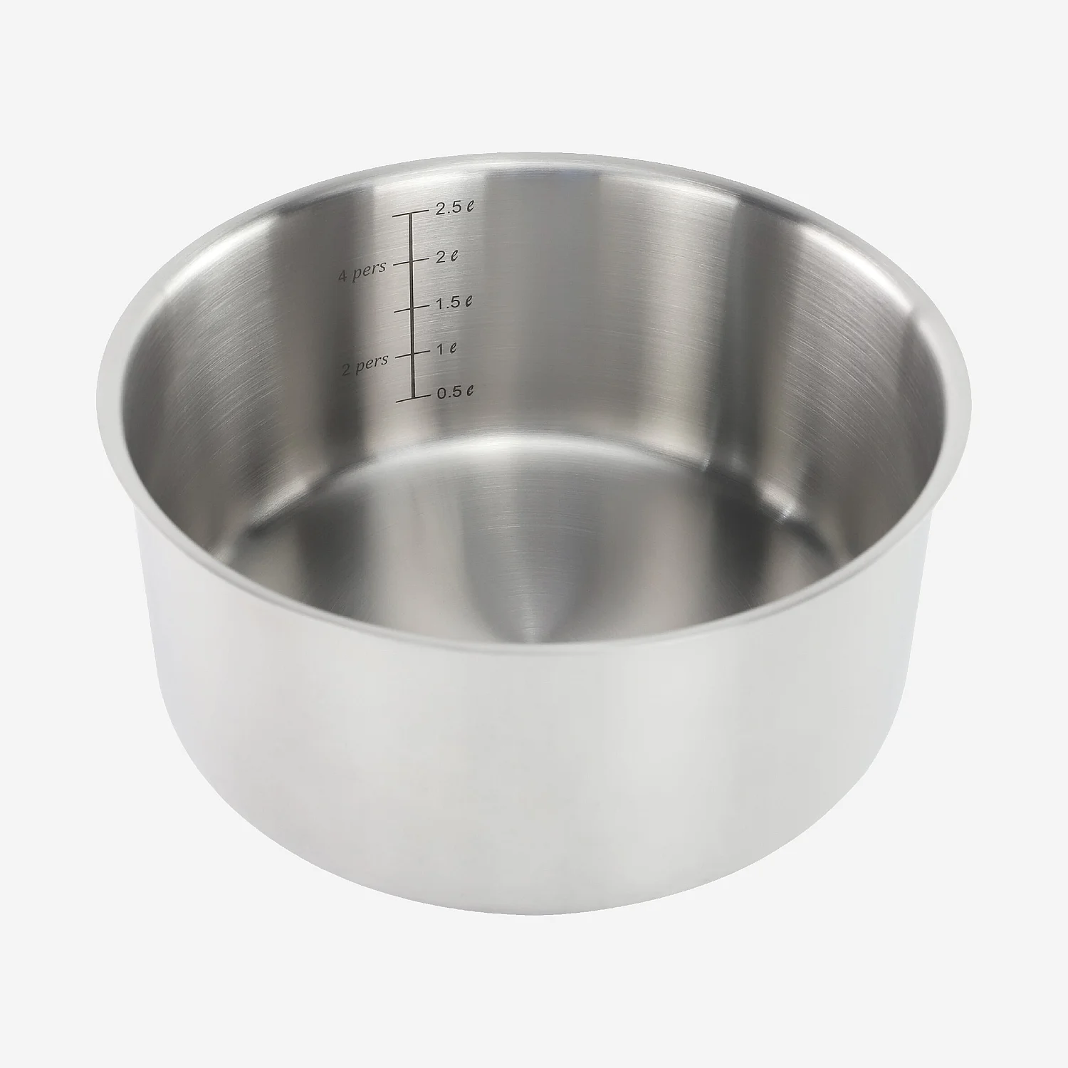 Conjunto de 3 caçarolas amovíveis em aço inoxidável todos os fogos - 16/18/20 cm - Prateado - 8