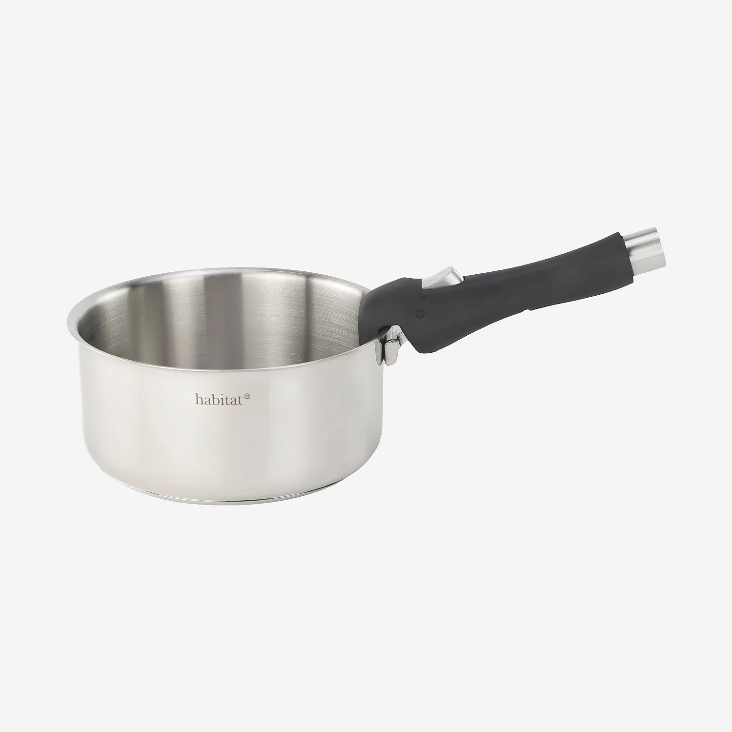 Conjunto de 3 caçarolas amovíveis em aço inoxidável todos os fogos - 16/18/20 cm - Prateado - 3