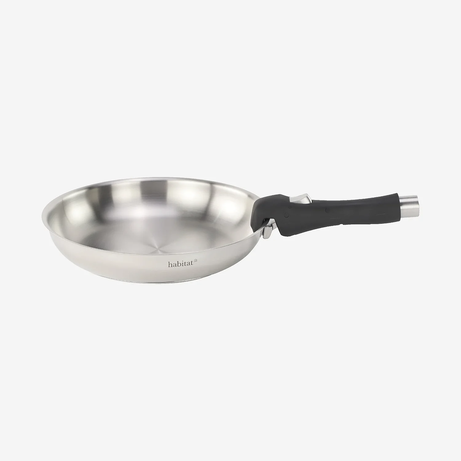 Conjunto de 3 frigideiras amovíveis em aço inoxidável todos os fogos - 20/24/28 cm - Prateado - 3