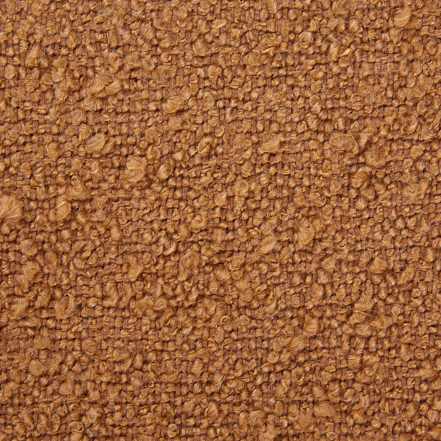 Fauteuil pivotant en tissu bouclette - Terracotta - 2