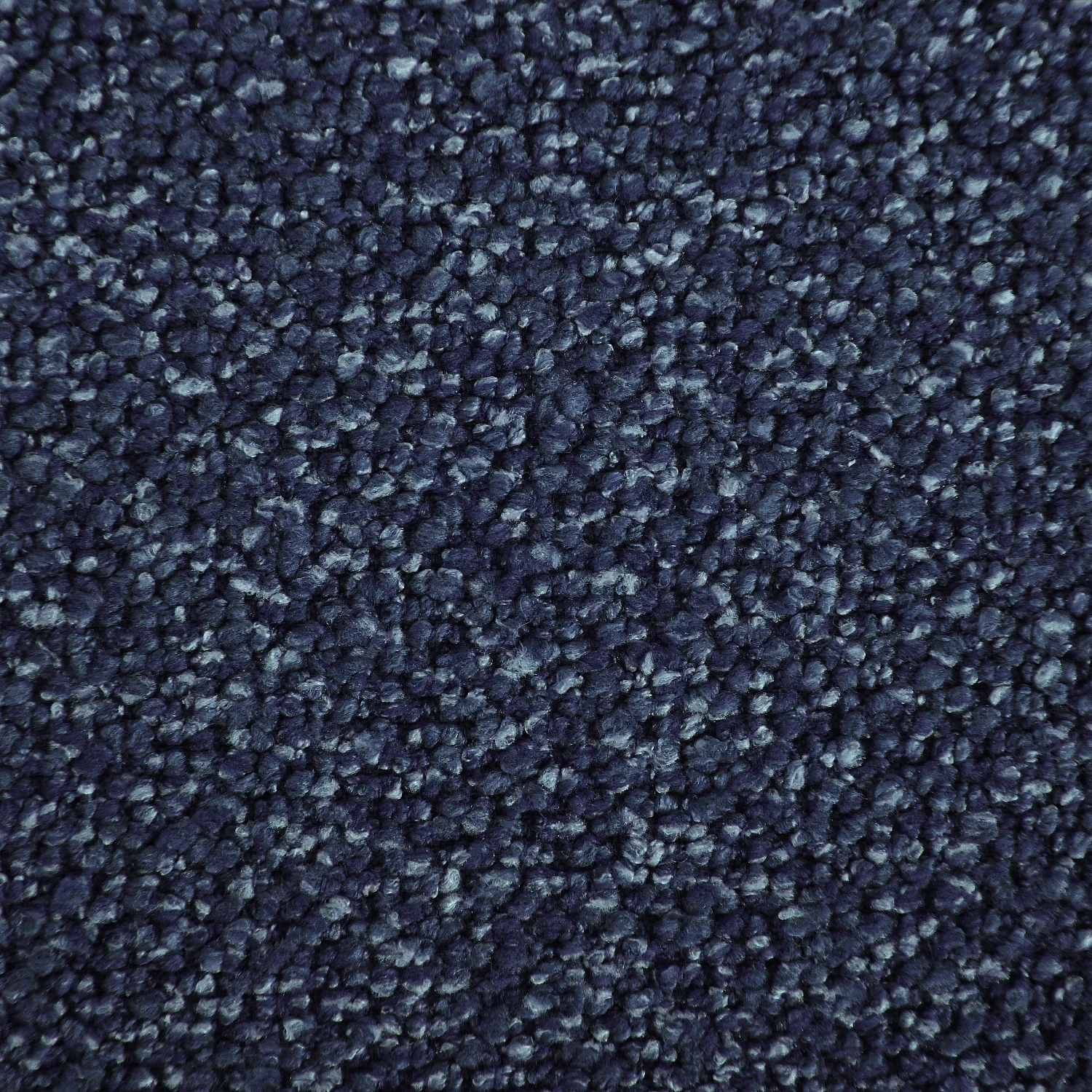 Canapé 2 places avec repose-pieds en tissu texturé - Bleu marine - 6