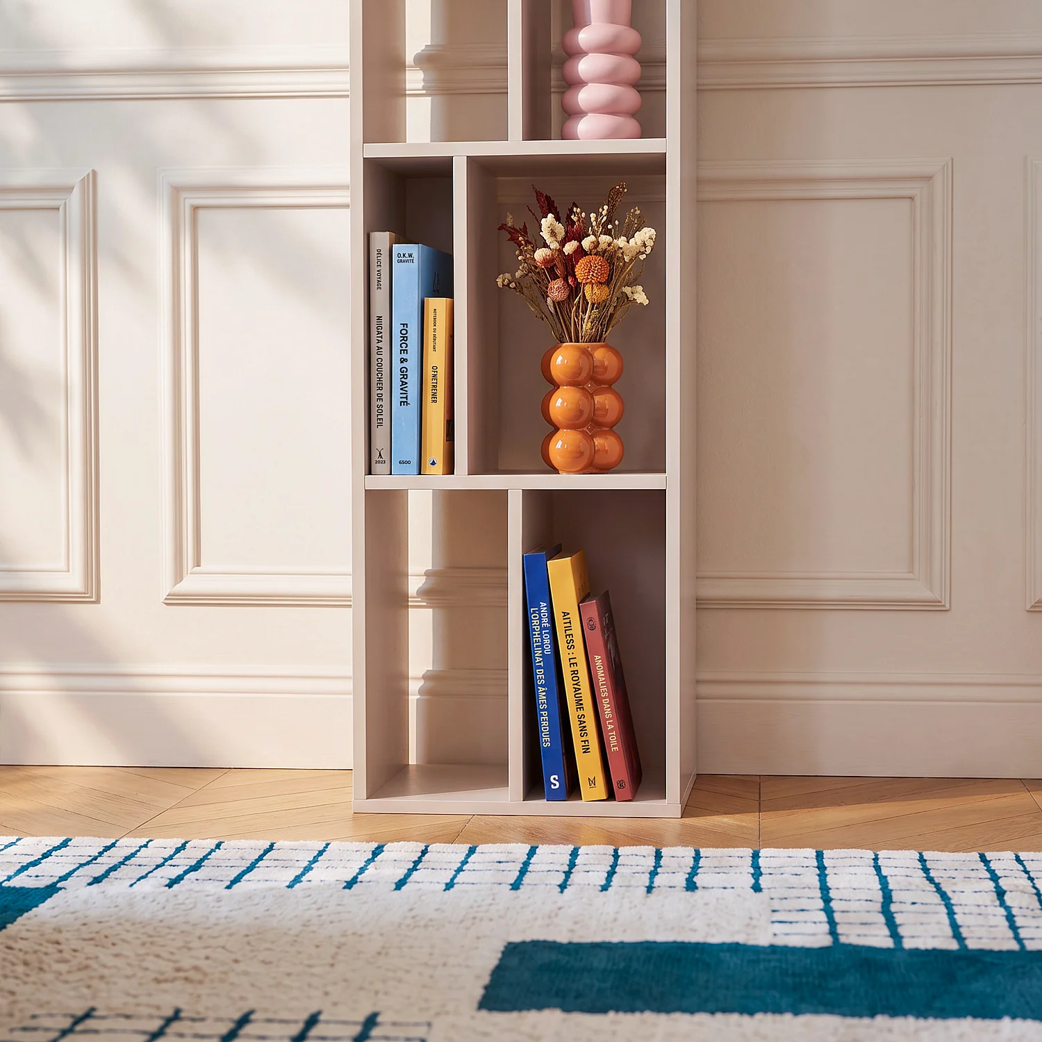 Bücherregal aus Holz 38 x 195 cm - Greige - Design by Hélèna Pille - 7