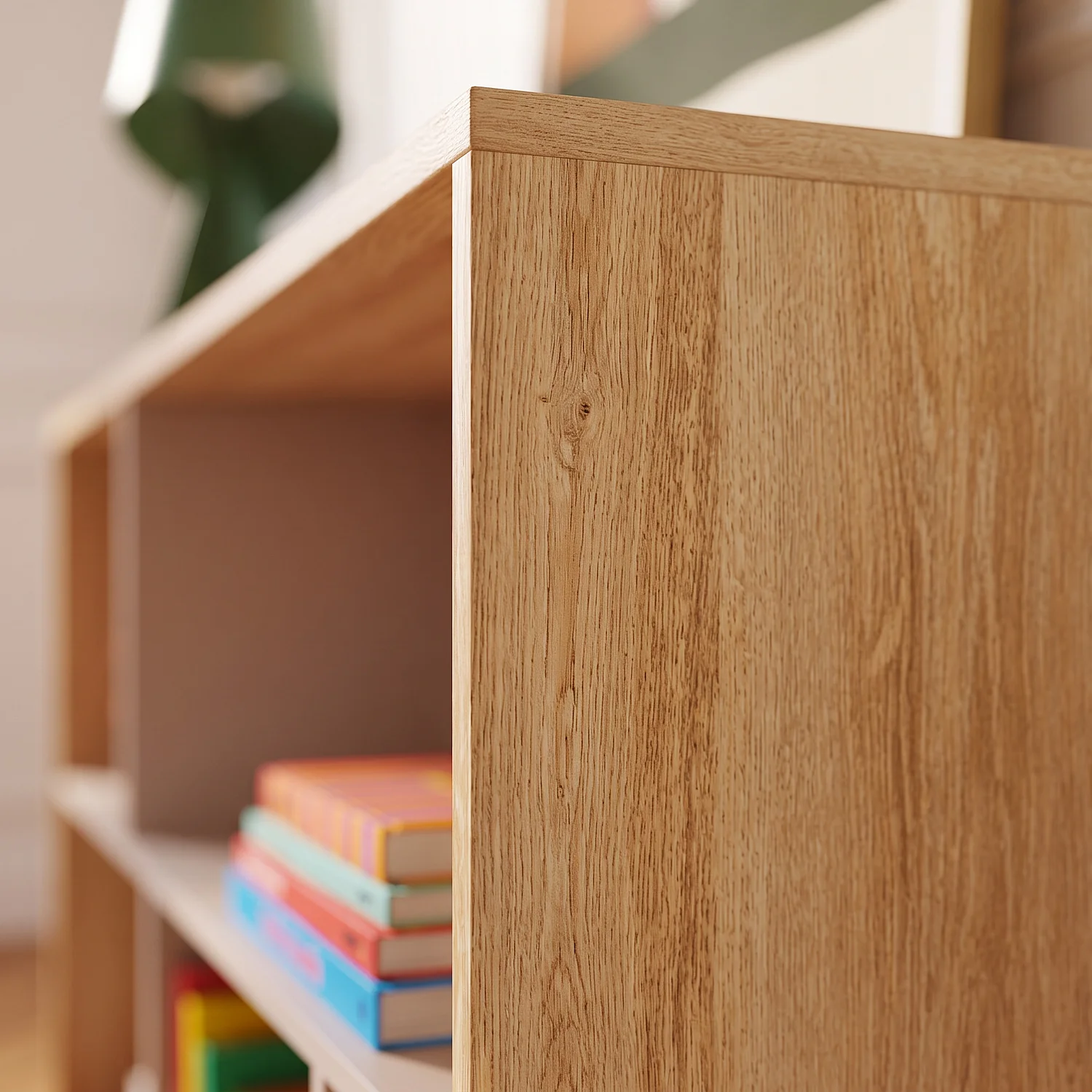 Libreria in legno 115 x 79 cm - Grigio talpa e naturale - Design by Hélèna Pille - 4